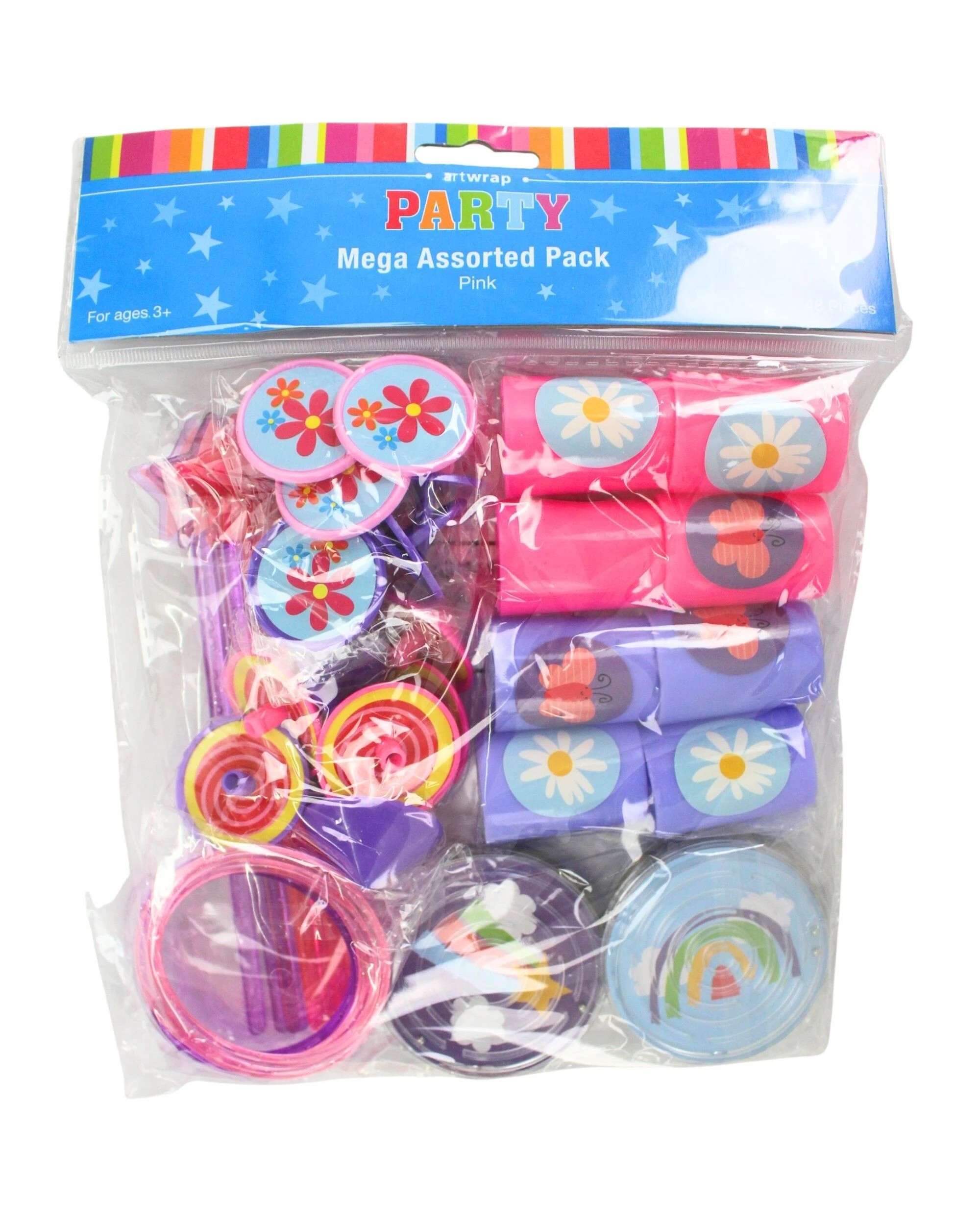 2 Artwrap Stars and Flowers Mega Value Favour Pack 48 Pieces - Multi, 2 of 3