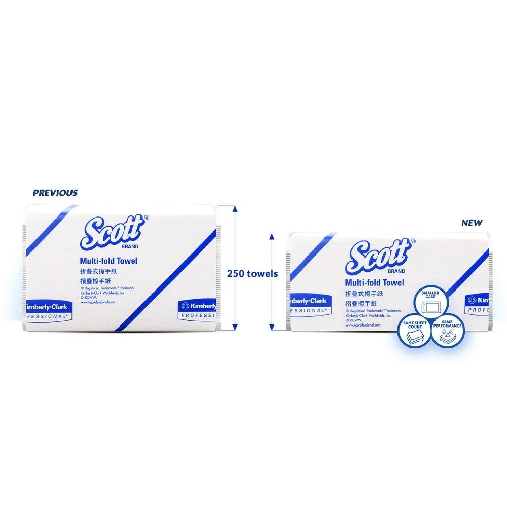 3 Scott Multifold Hand Towel 233 x 80mm 250 Sheets, 3 of 3