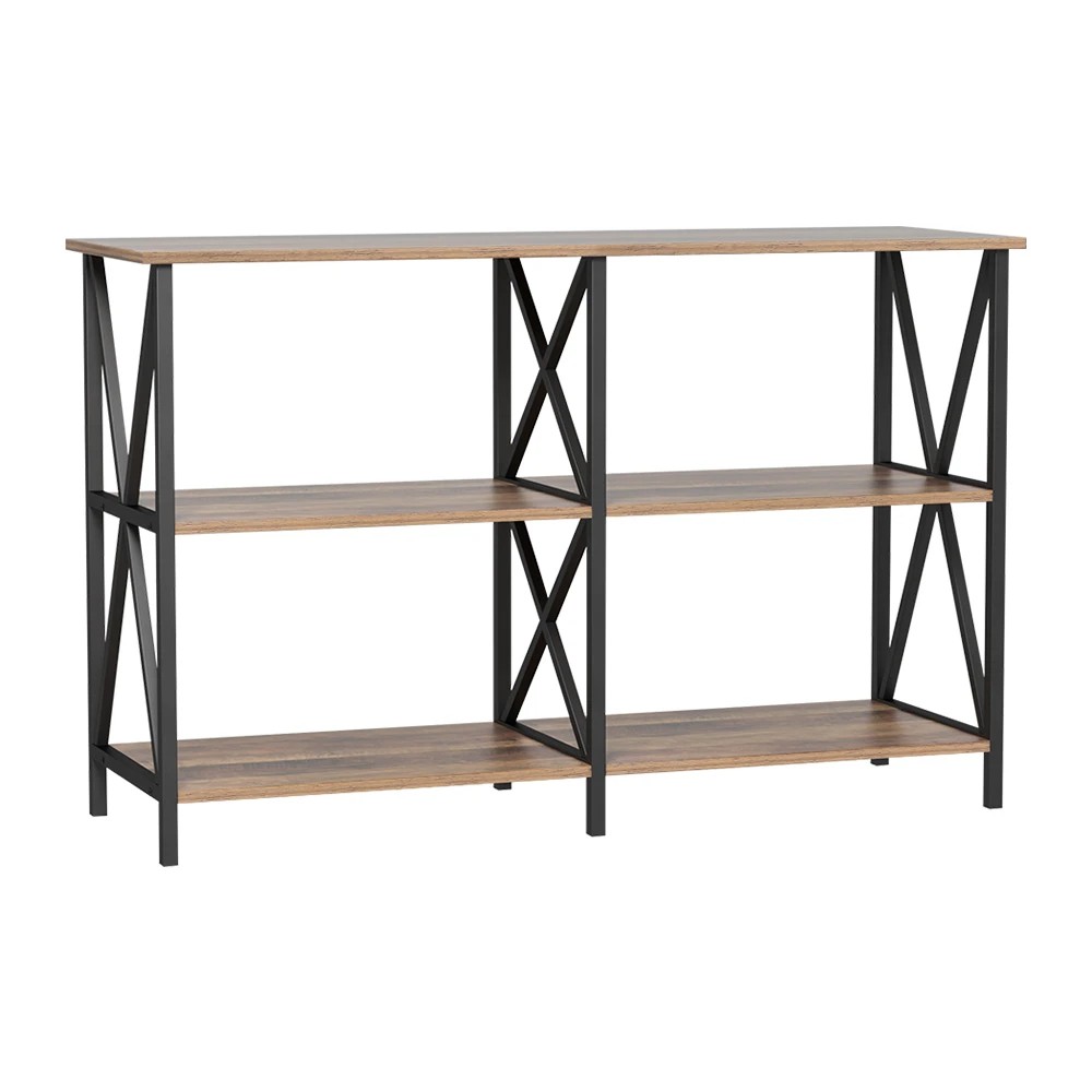 1 Artiss Console  Table 120CM 3-tier Walnut Xiah - Multi, 1 of 4