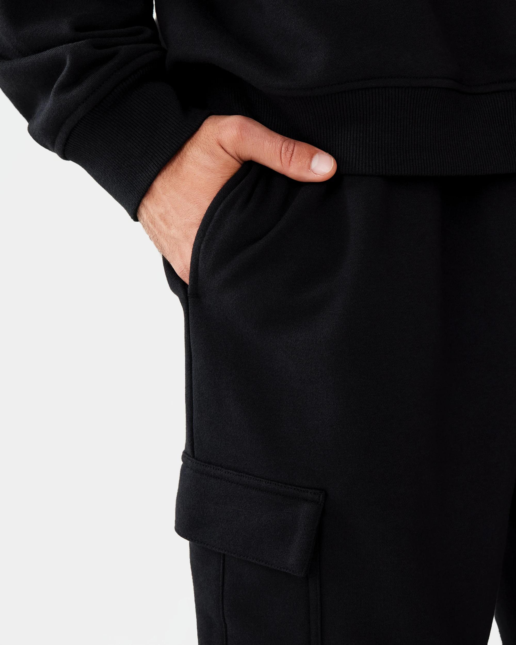 6 Terry Cargo Trackpants Black, 6 of 8
