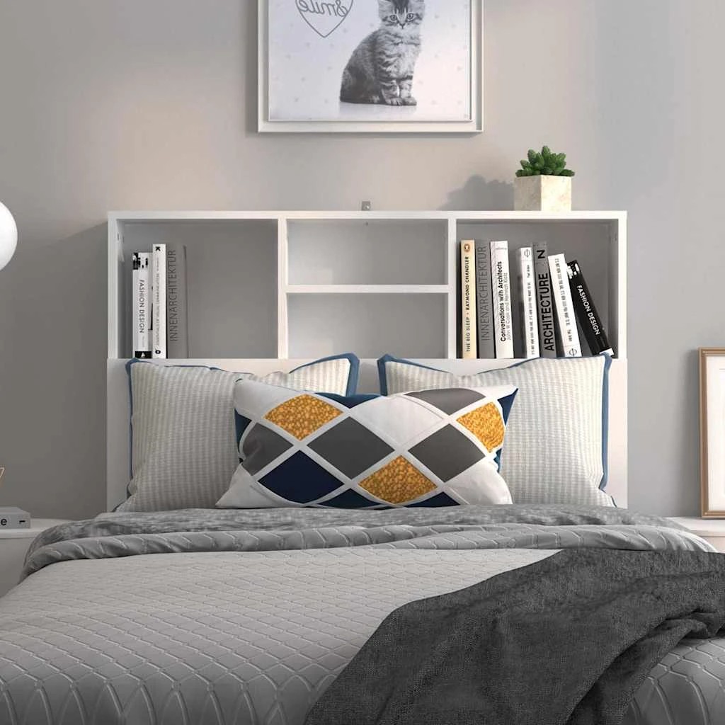 3 Vidaxl Headboard Cabinet Bed Headboard - White, 3 of 8