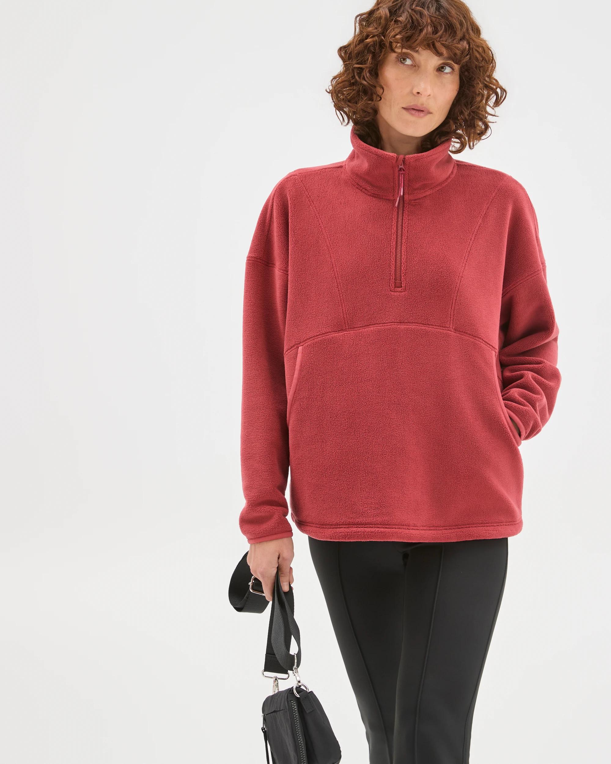 3 Target Woman Polar Fleece 1/4 Zip Jumper EARTH ROSE, 3 of 6