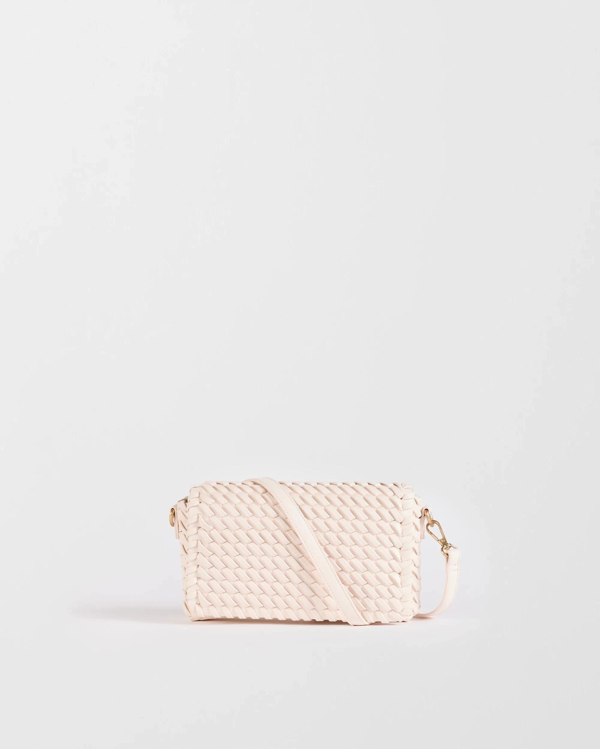 1 Target PU Weave Crossbody Bag CREAM, 1 of 2