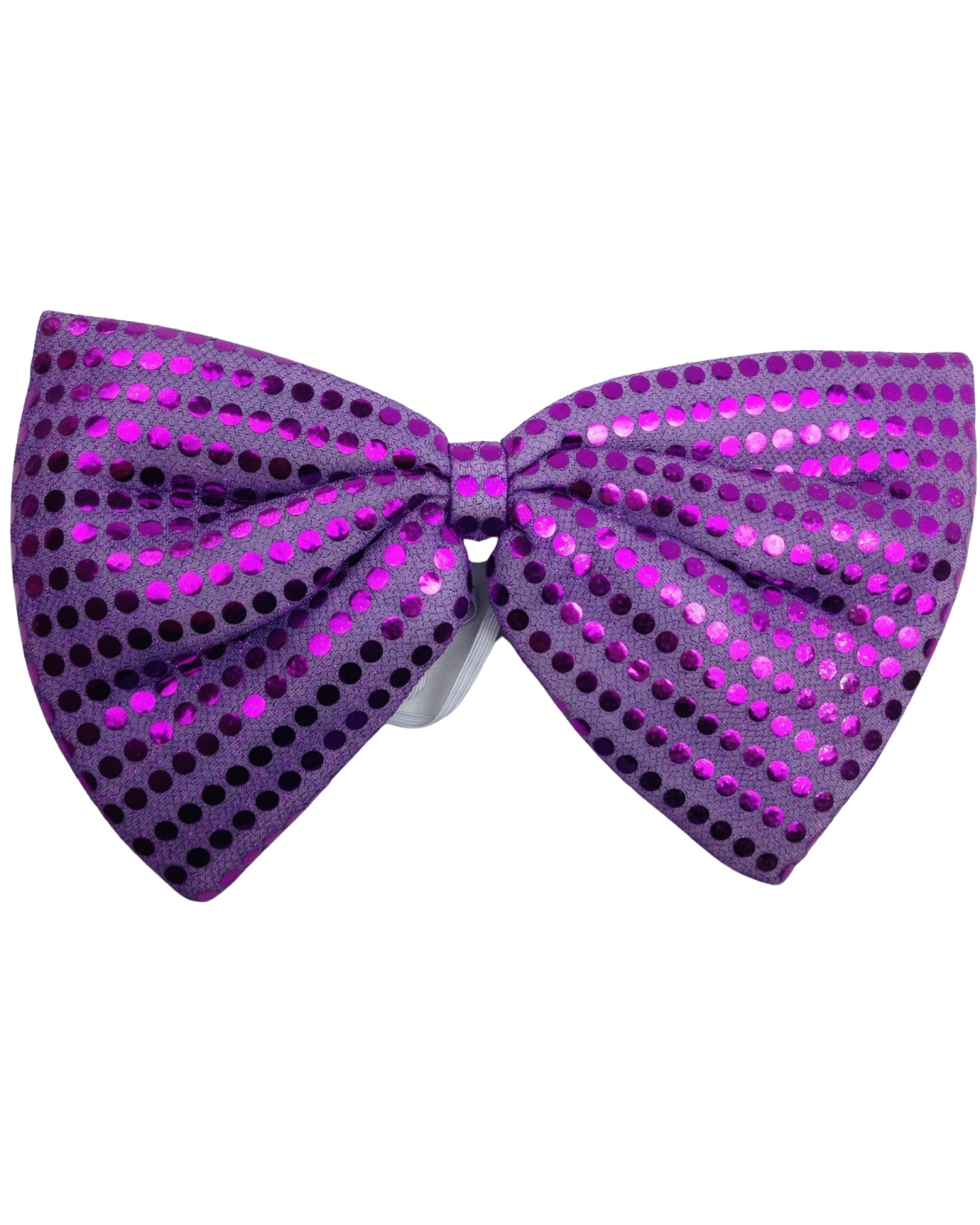 1 BR Costumes Large Sequin Polka Dot Bow Tie Party Costume - One Size - Purple, 1 of 1