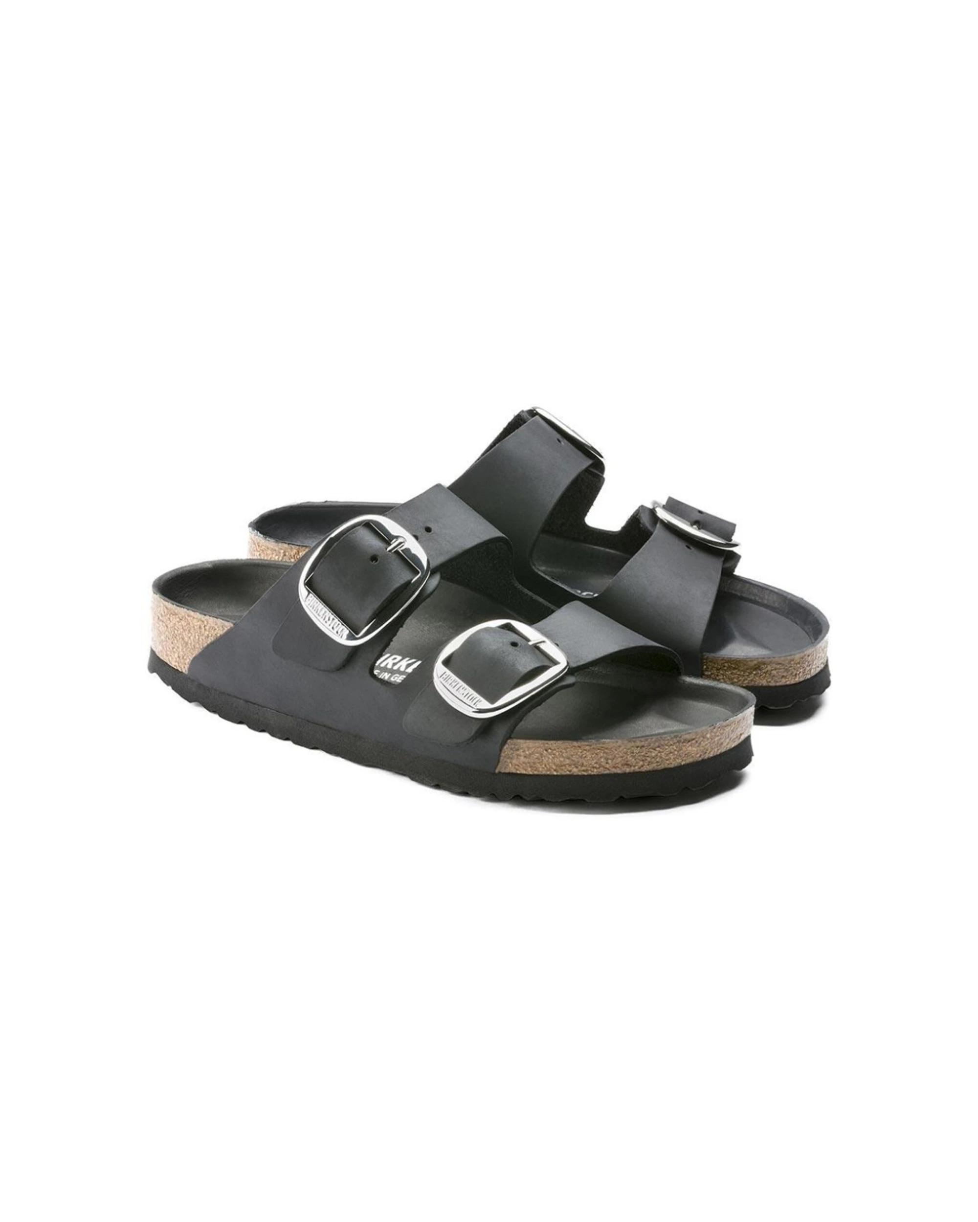 1 Birkenstock Arizona Big Buckle Oiled Leather Sandals BLACK, 1 of 6