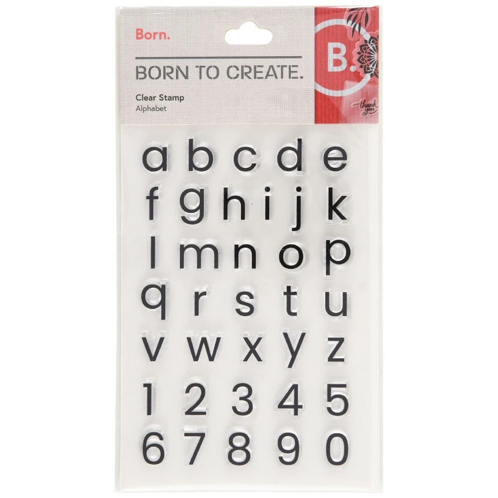 1 Born Clear Acrylic Sheet Stamps Alphabet Lower 105 x 155 mm, 1 of 2
