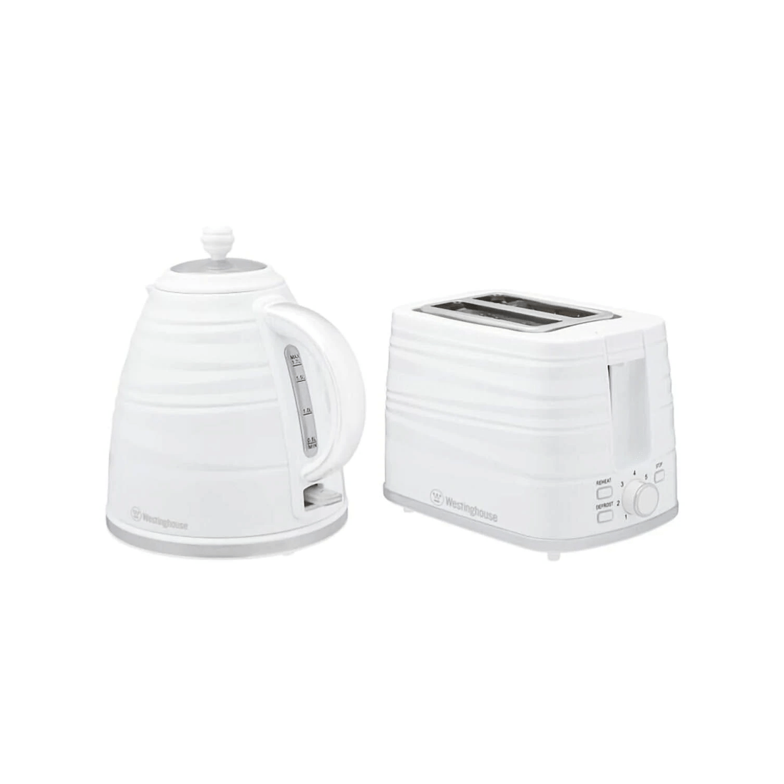 2 Westinghouse Kettle & Toaster Pack - White Stripe, 2 of 5
