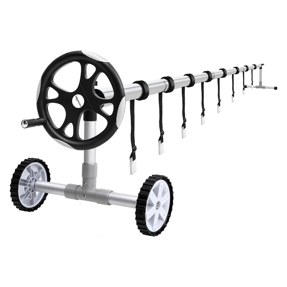 1 Aquabuddy Pool Cover Roller 6.55m Adjustable Swimming Pool Solar Blanket Reel - Multi, 1 of 6
