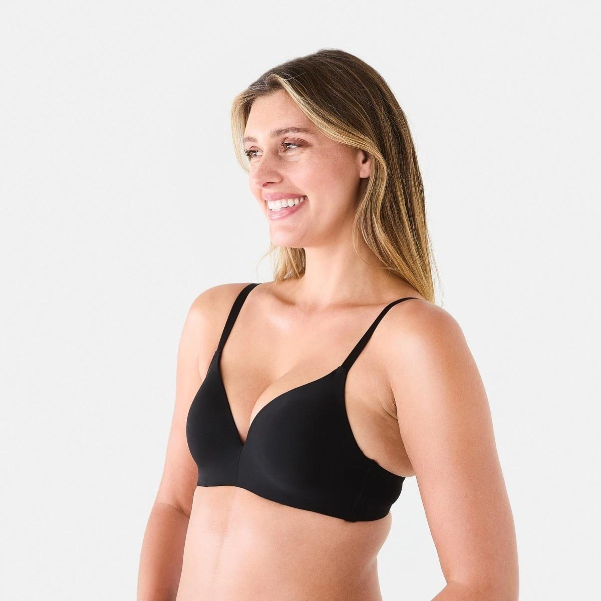 2 Hidden Underwire T-Shirt Bra BLACK, 2 of 6