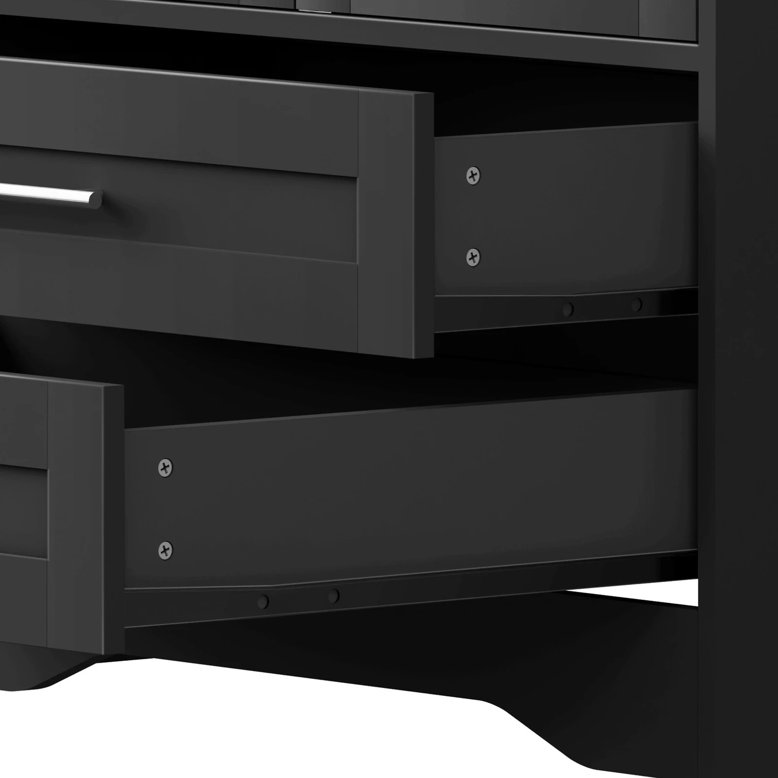 5 Alfordson Wardrobe Clothes Storage Cabinet Organizer Drawer Hanging Rod - Black, 5 of 10