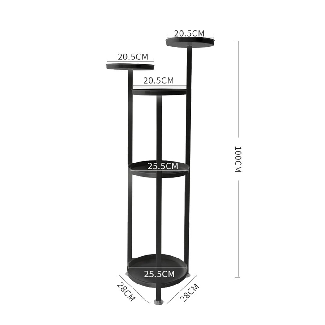 3 Levede M Size Metal Plant Stand Planter Shelf - Black, 3 of 7