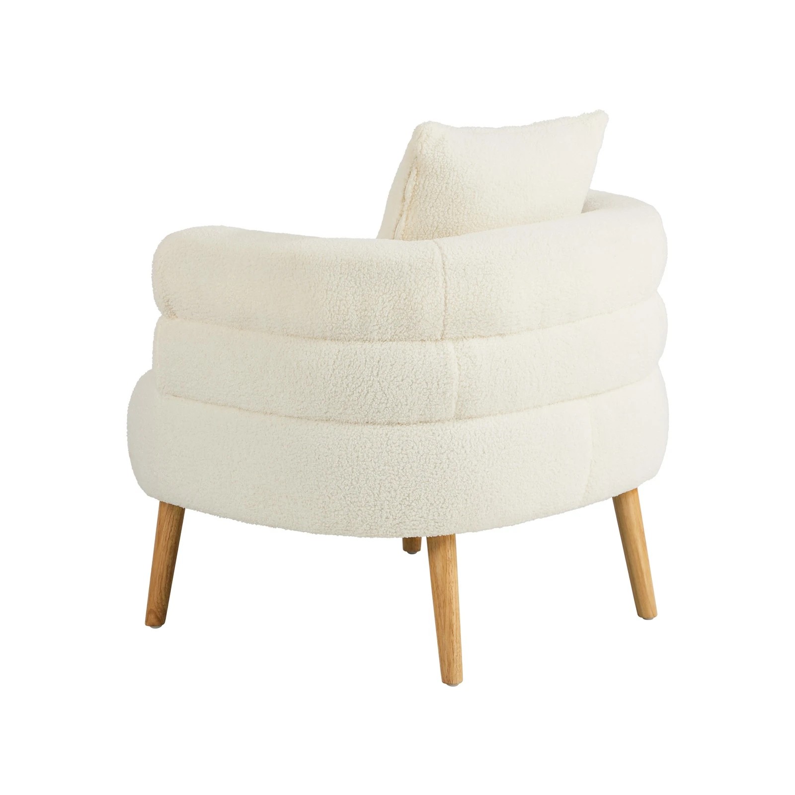 9 Oikiture Armchair Tub Chair Single Accent Armchairs Sofa Lounge Couch - White, 9 of 9
