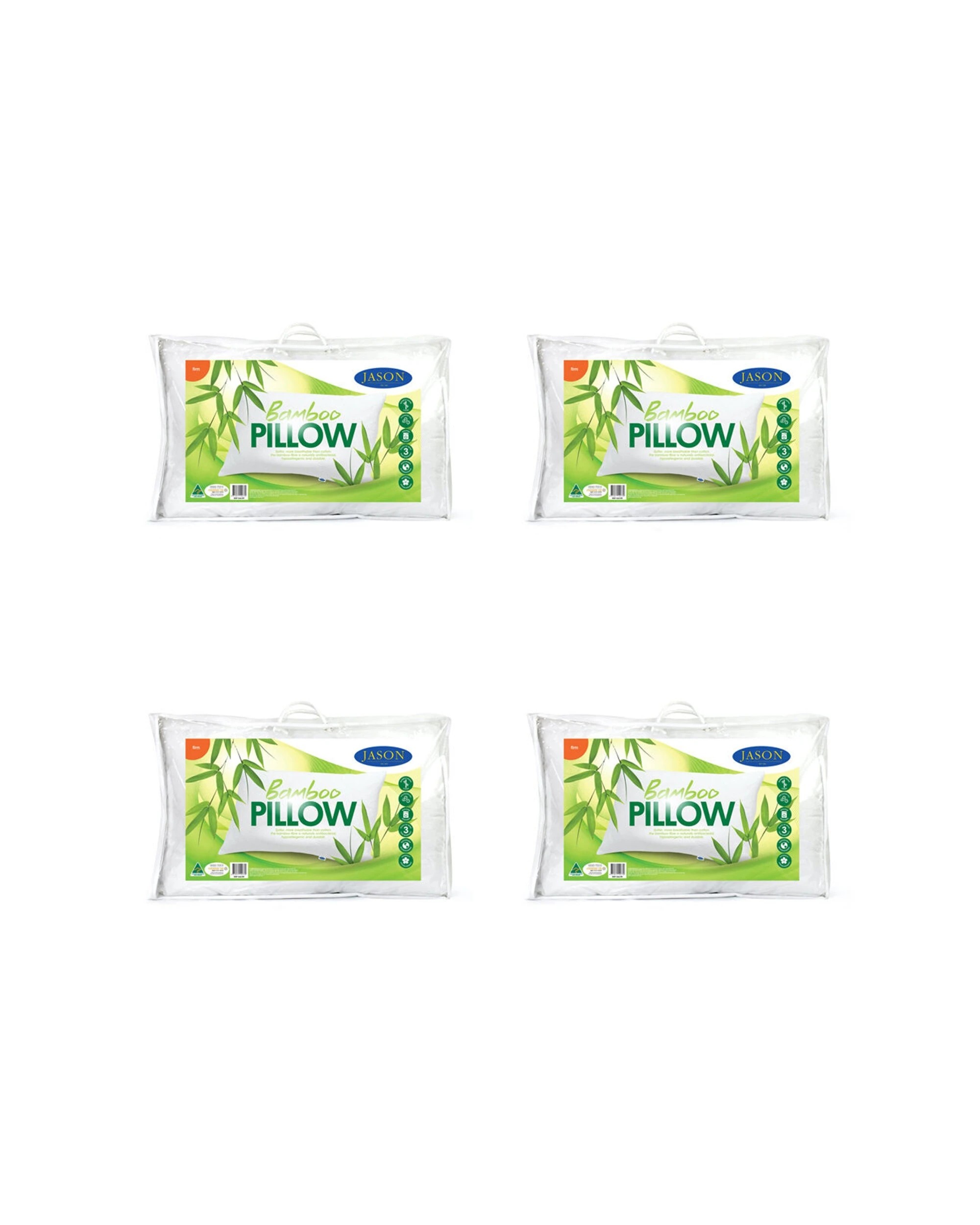 1 Jason Firm Rectangle Sleeping Pillow Home Bedding - 4PK - White, 1 of 5