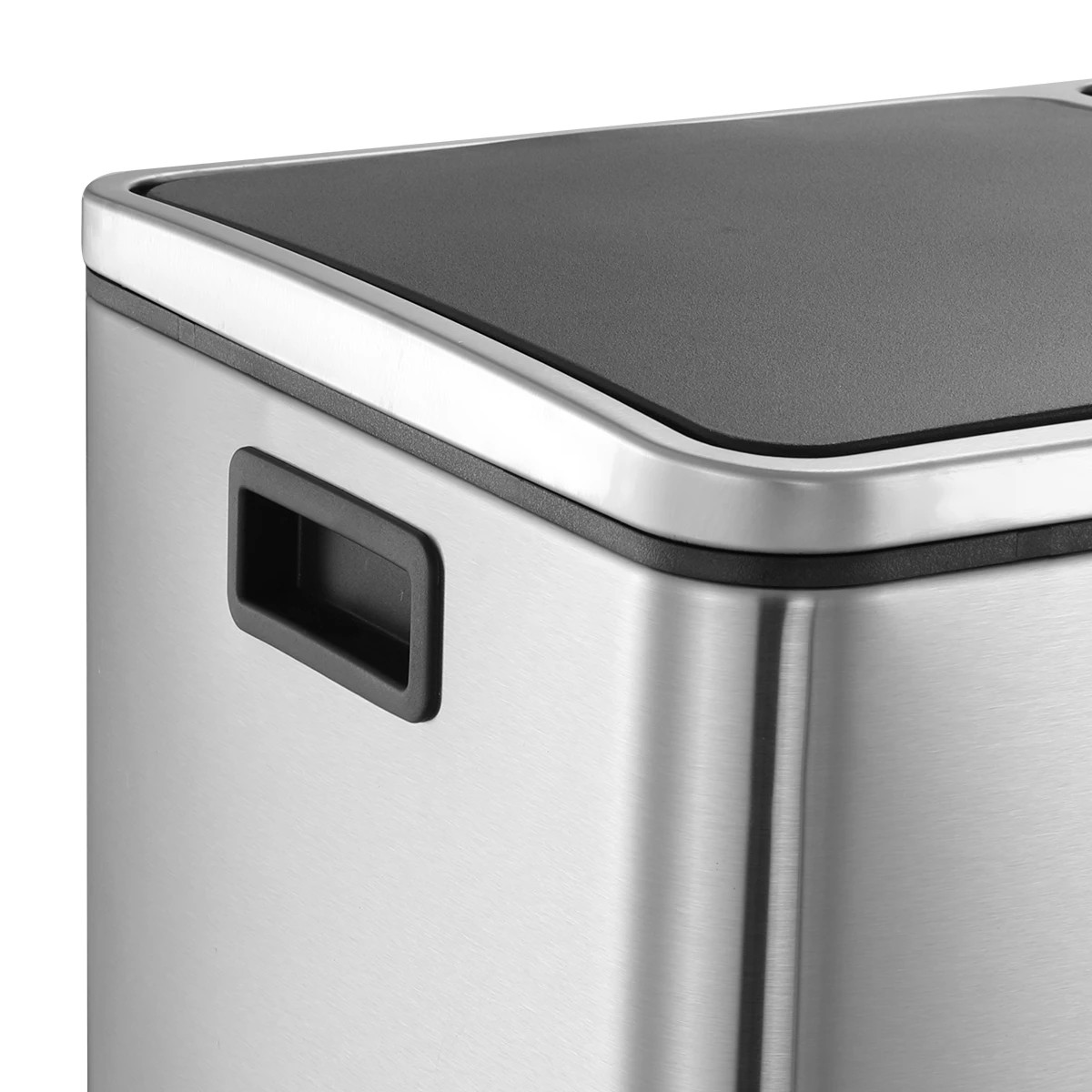 9 Maxkon 54L Rubbish Bin Pedal Recycling Trash Can Kitchen Waste Garbage Household Stepbin with Three Compartments Silver, 9 of 10