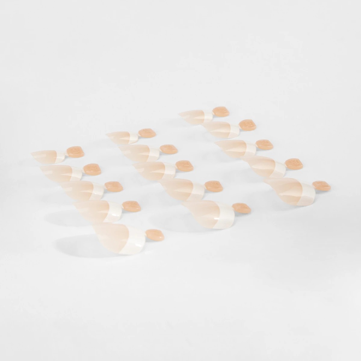 4 OXX Cosmetics 100 Pack False Nails with Adhesive - Squoval Shape, French Tip, 4 of 5