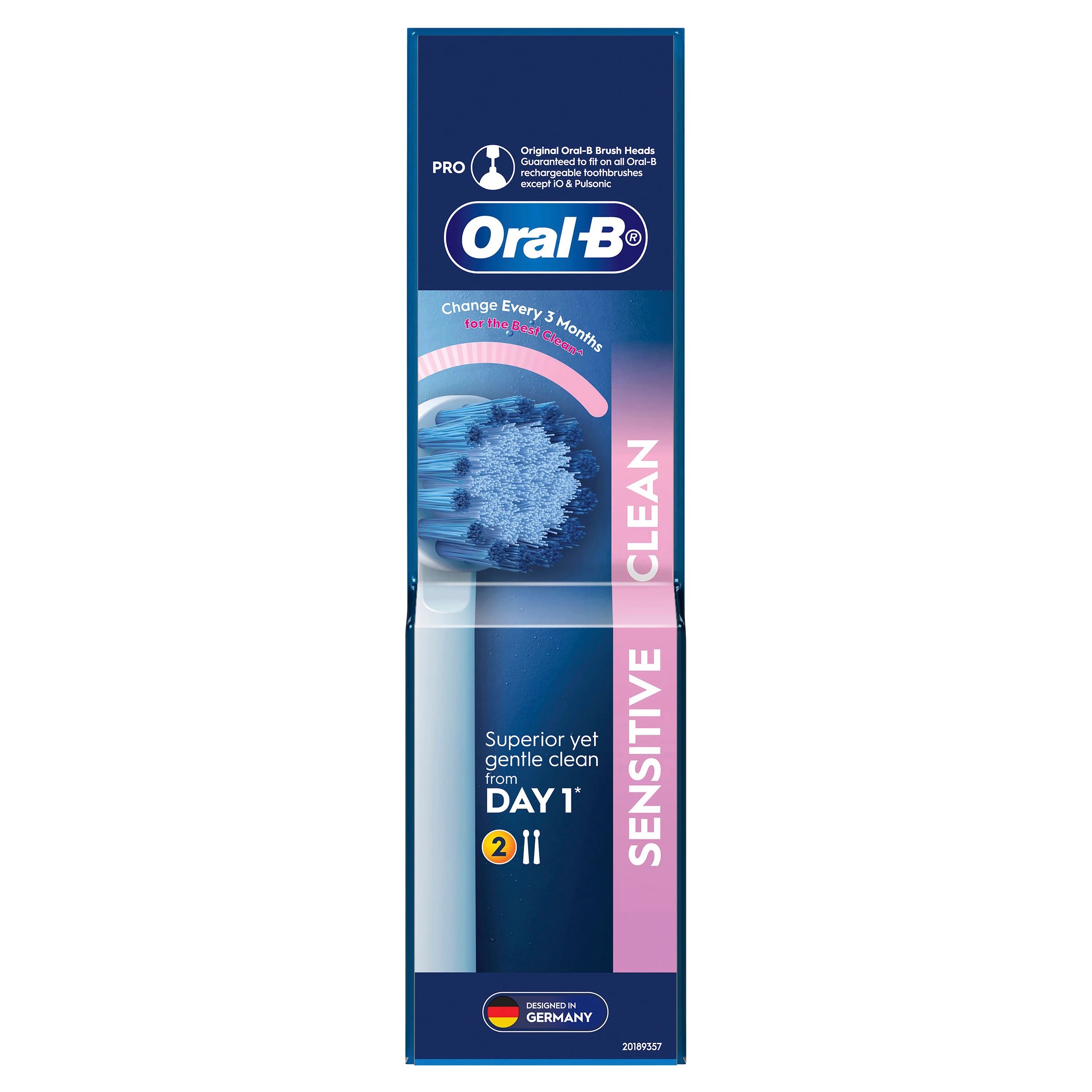 1 Oral-B 2 Pack Sensitive Clean Brush Heads, 1 of 10
