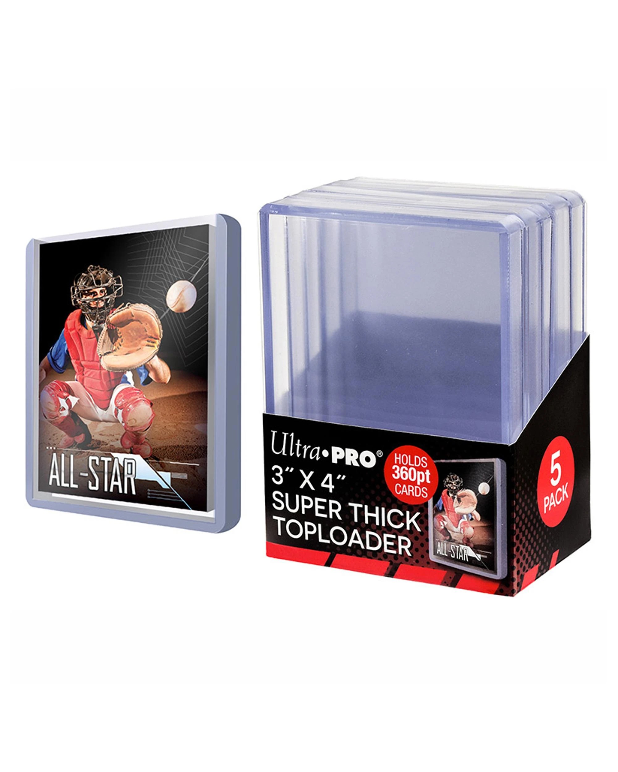 1 Ultra Pro 3 inch x 4 inch 360PT Super Thick Toploaders 5 Pack, 1 of 1