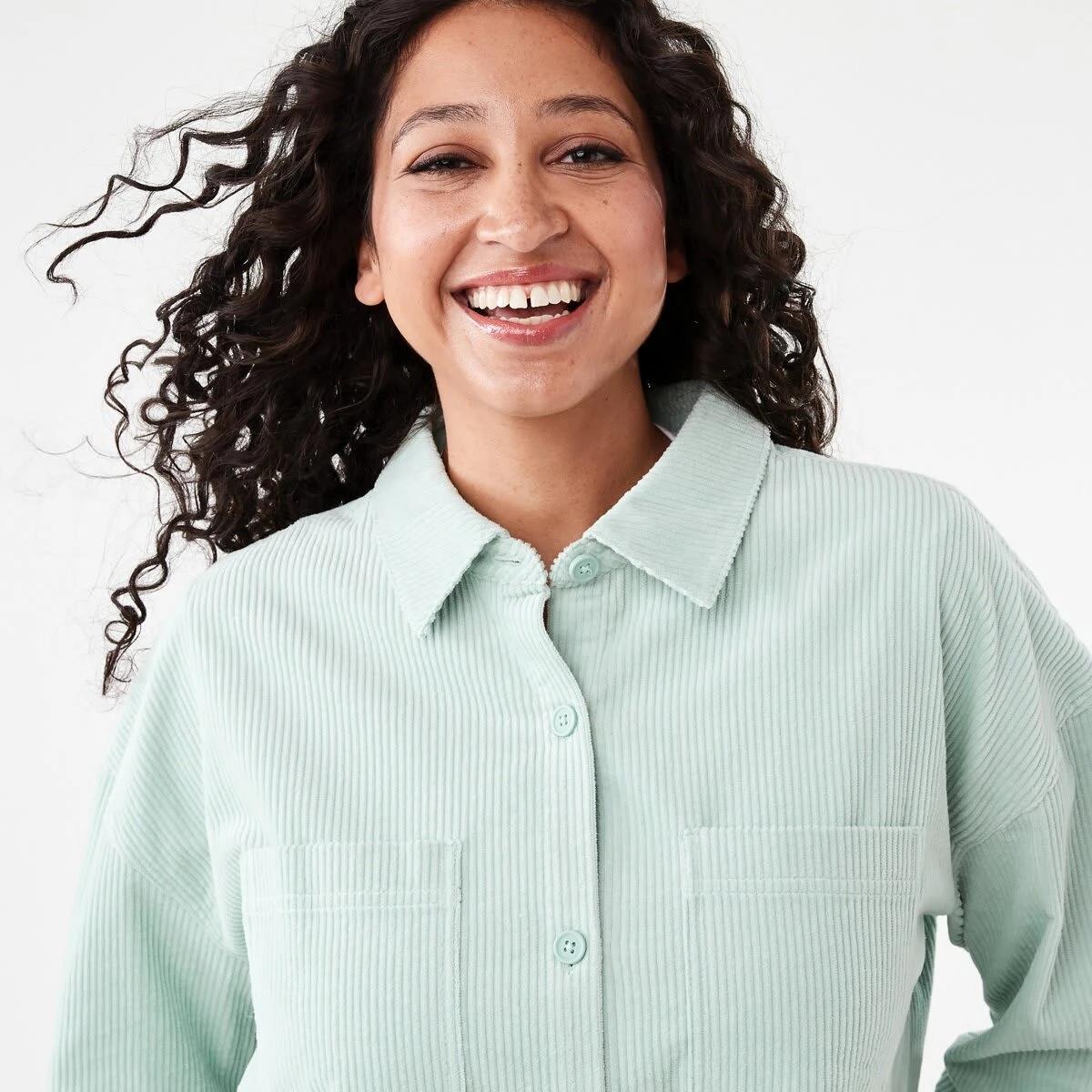 5 Long Sleeve Corduroy Shirt Seafoam, 5 of 8