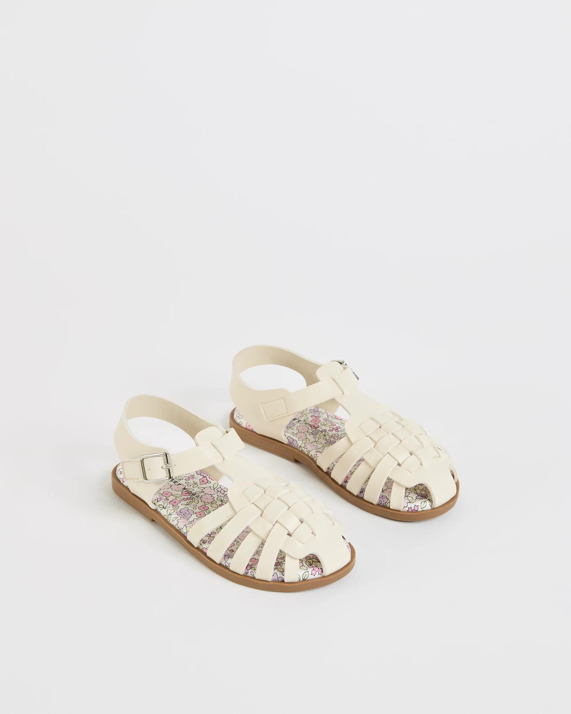 2 Target Kids Caged Gladiator Sandals WHITE, 2 of 3