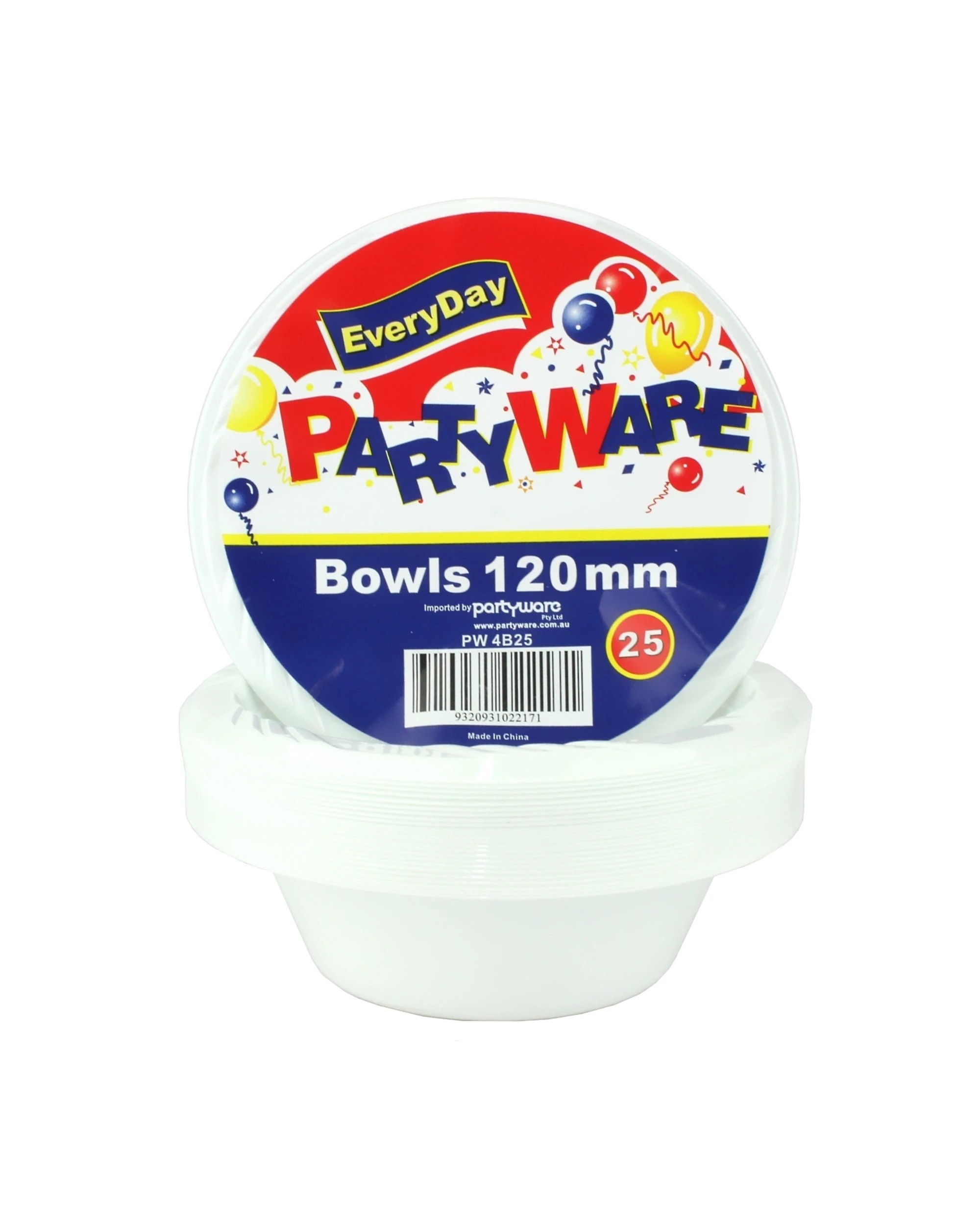 1 Partyware White Small Plastic Bowls 12cm Pack of 25 - White, 1 of 1