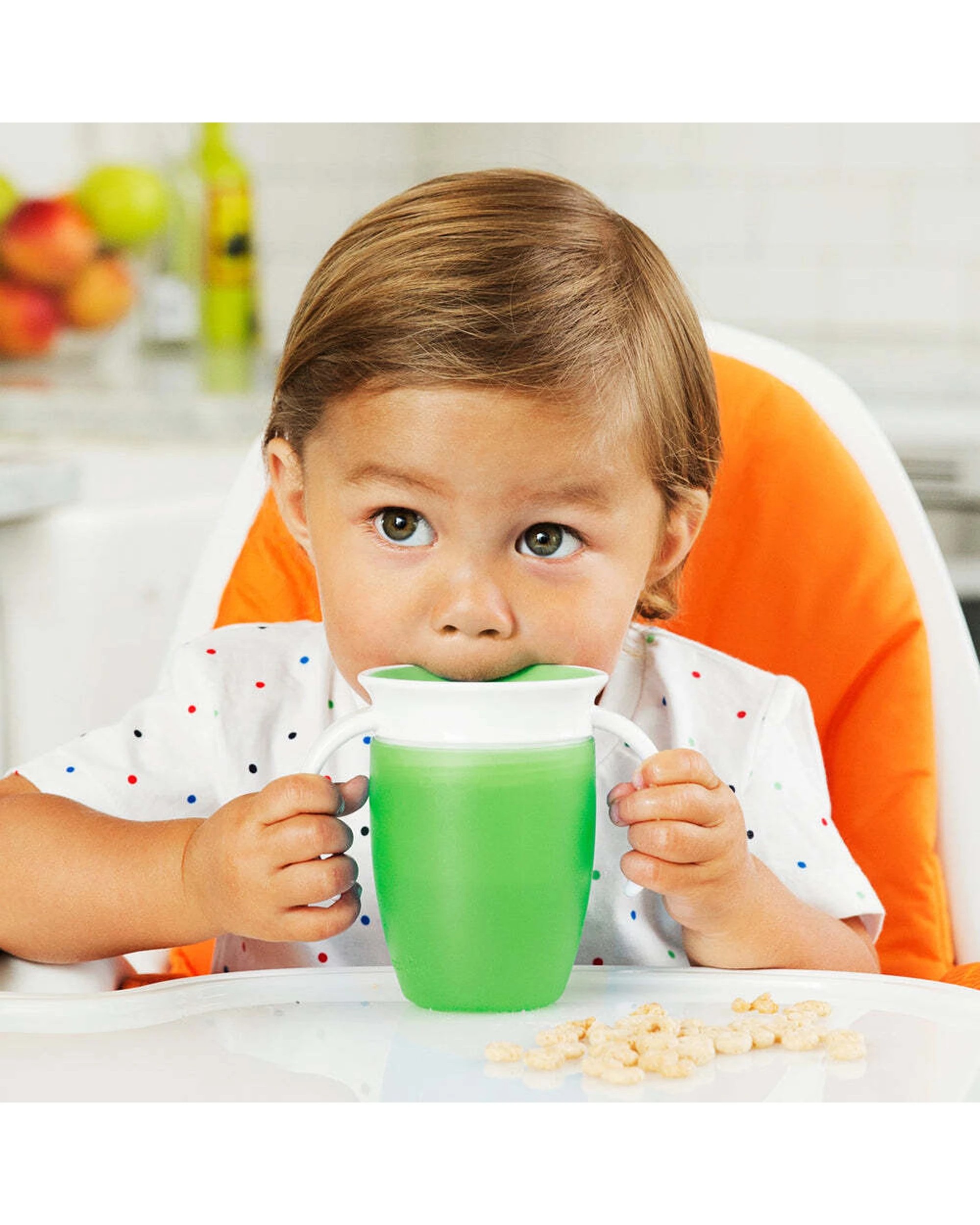 2 Munchkin Miracle 360 Anti-Spill Trainer Cup 7oz Easy To Clean 6 Months - Green, 2 of 4