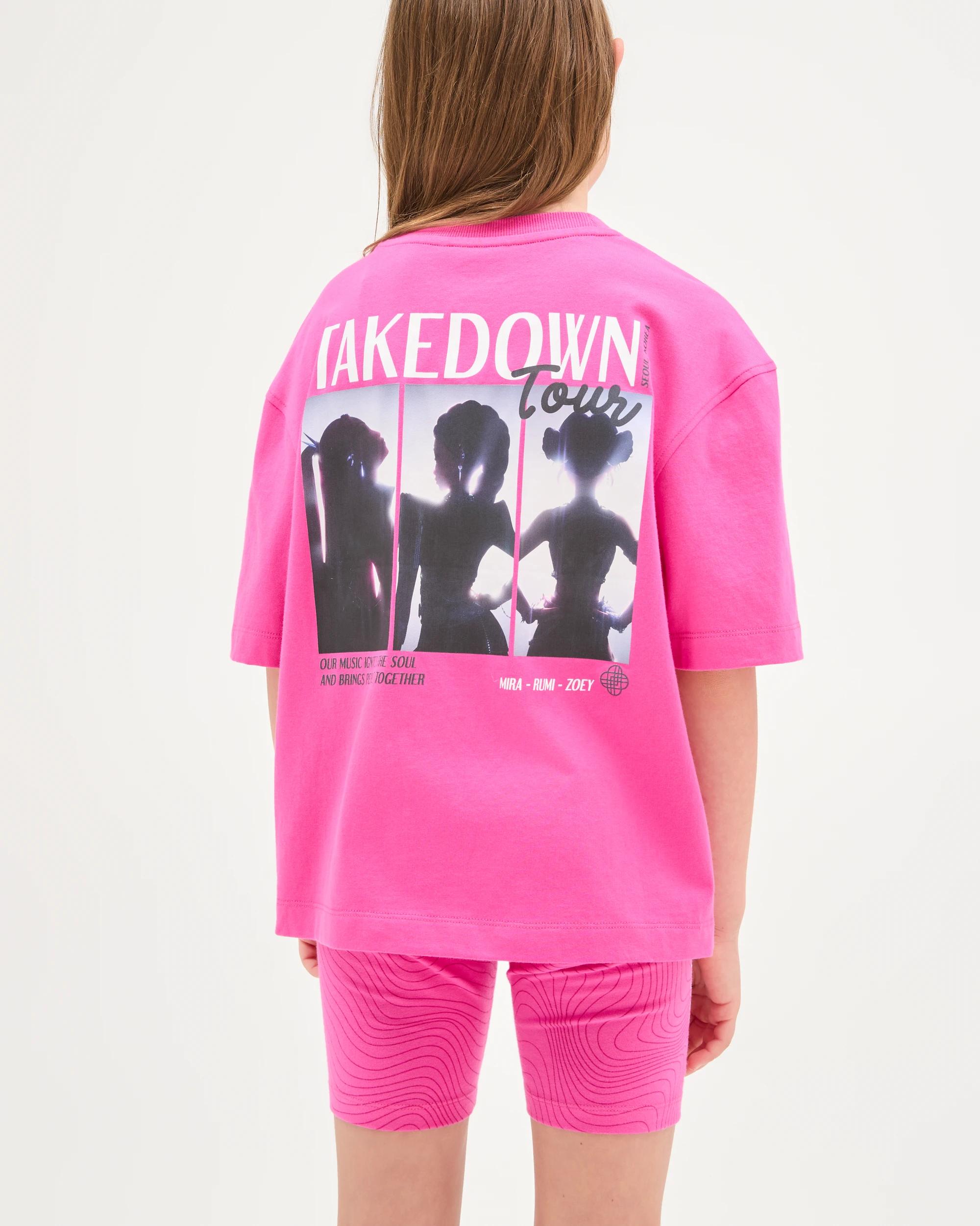 4 Licensed KPop Demon Hunters Australian Cotton Boxy T-Shirt PINK, 4 of 7
