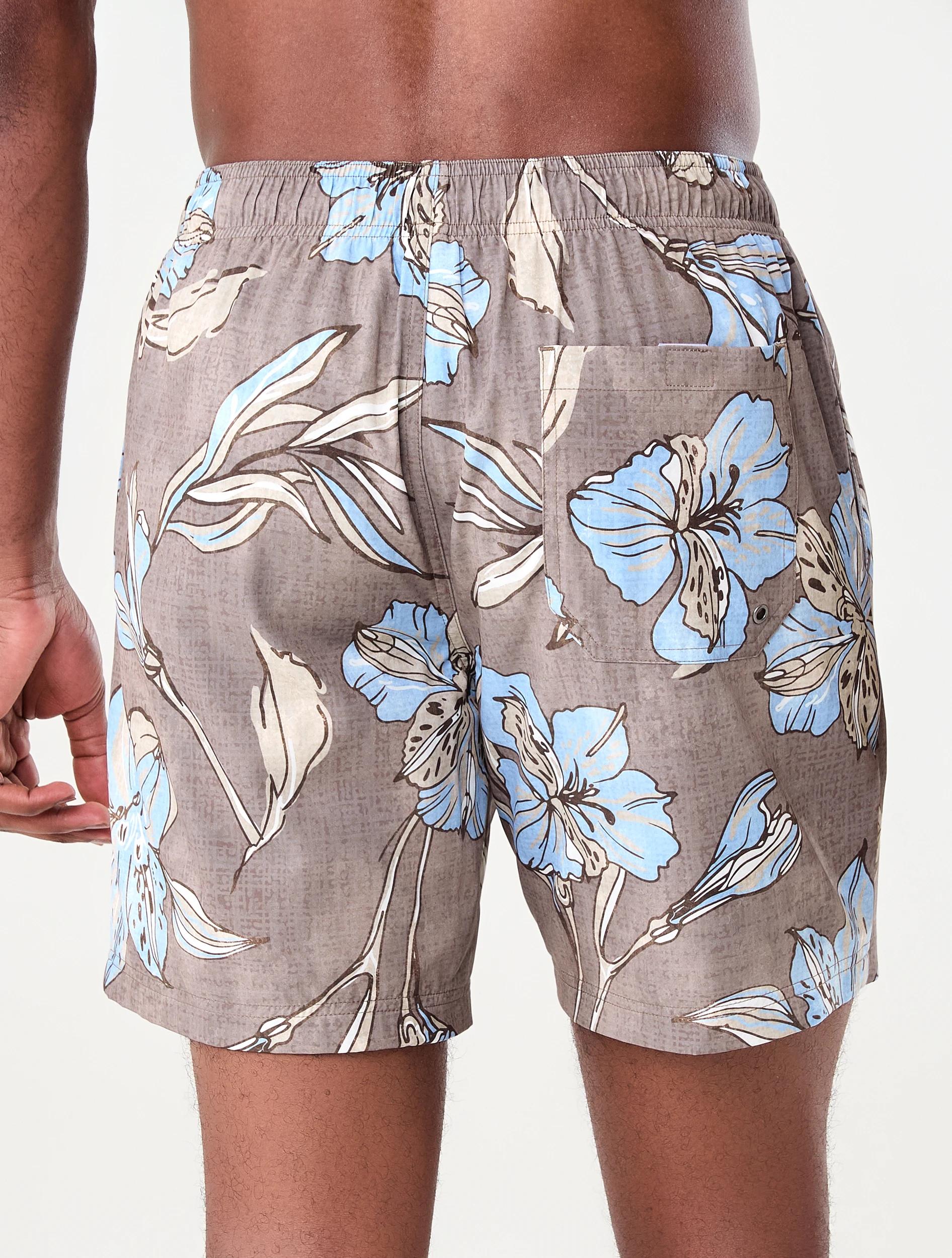 3 Regular Print Boardshorts Brn Floral, 3 of 7