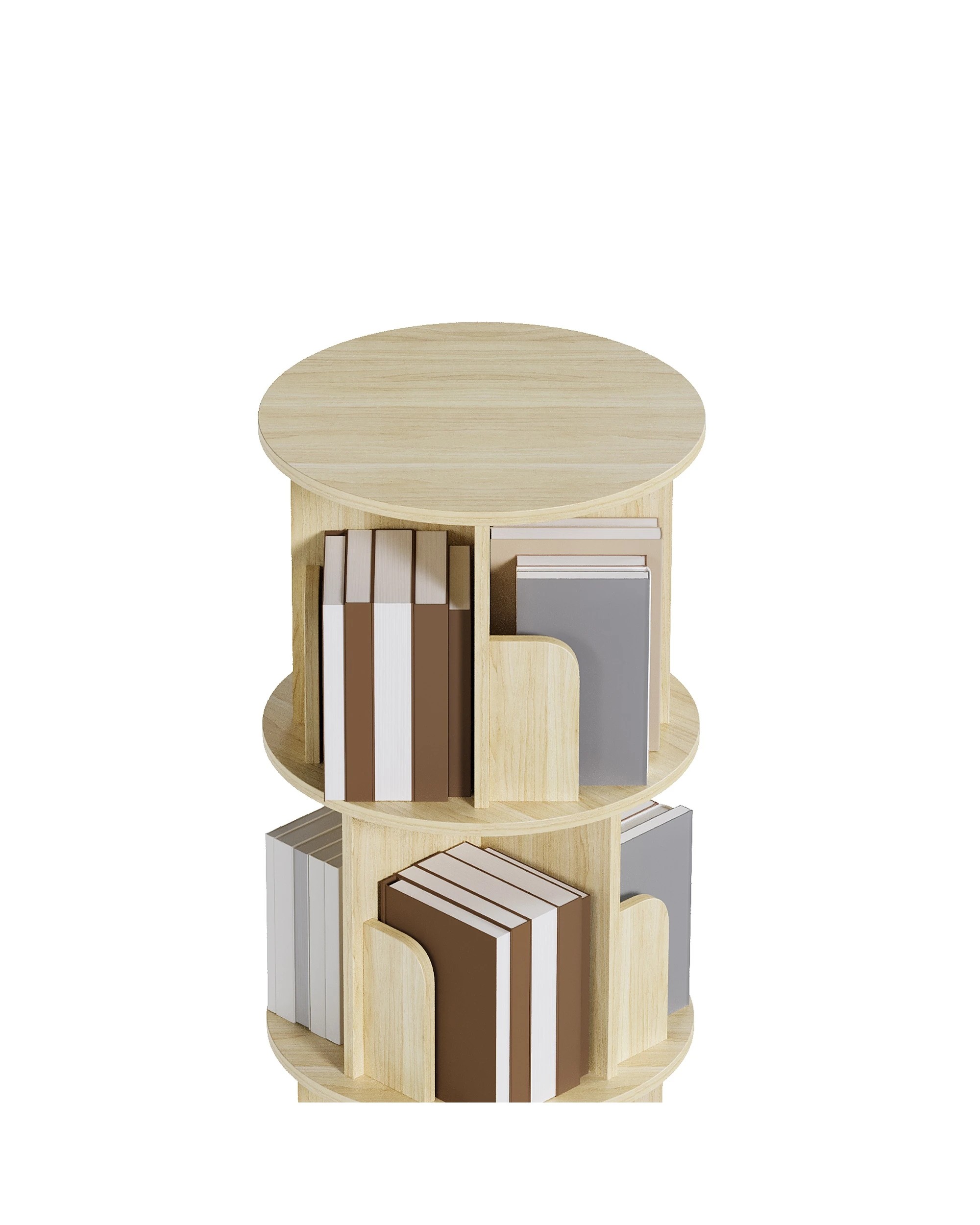5 Advwin 5 Tiers Bookshelf Rotating Corner Bookcase Cabinet Revolving Display Stand Rack, 5 of 6