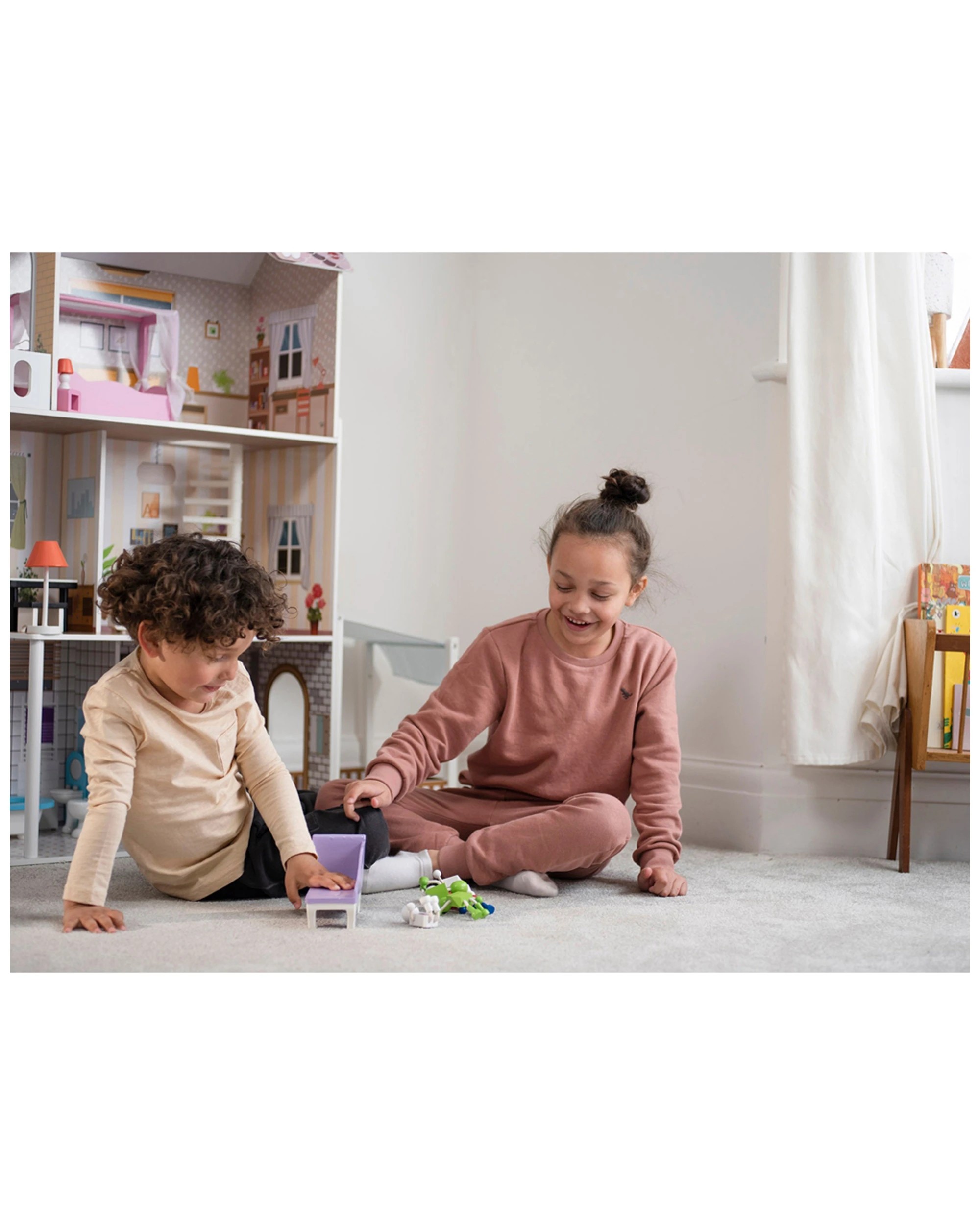 7 Plum Play Au Shorehouse Wooden Dolls House Three Storey With Furniture Set - Brown, 7 of 9