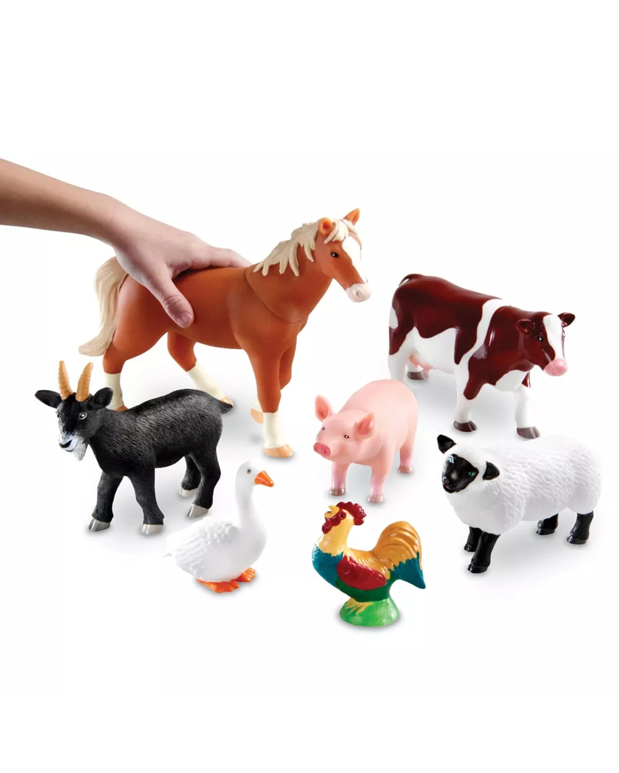 2 Learning Resources Jumbo Farm Animals Set of 7, 2 of 3
