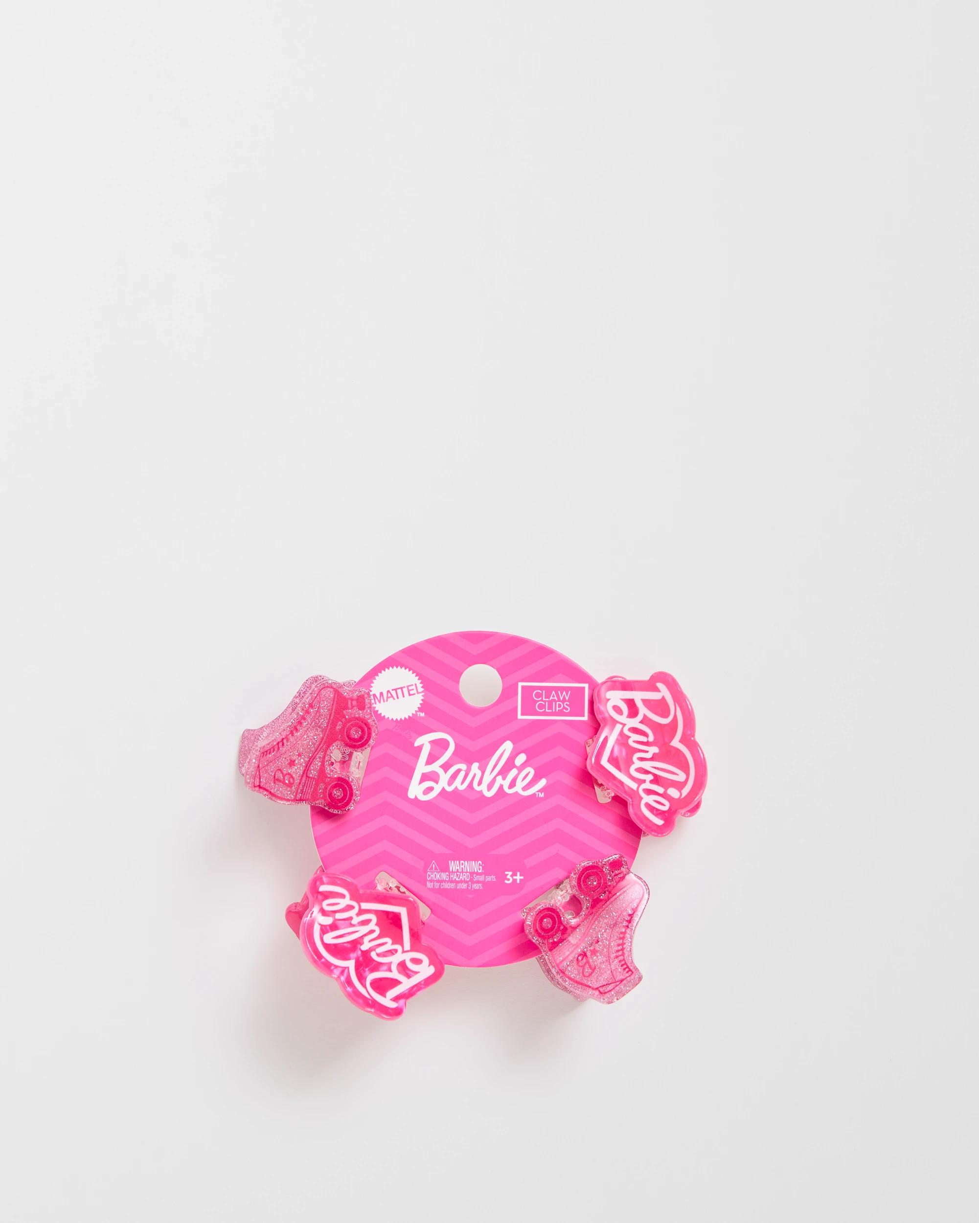 3 Barbie 4 Pack Mini Claw Hair Clips PINK, 3 of 3