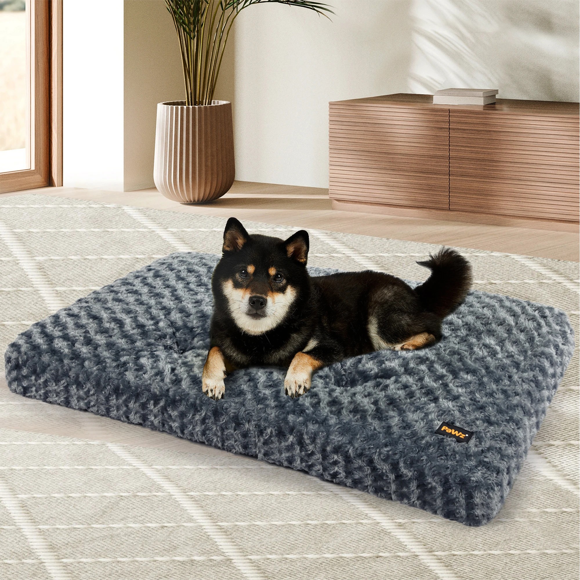 7 Pawz Pet Bed Dog Cat Calming Soft Warm Plush Mattress Cushion Mat Washable 36″, 7 of 8