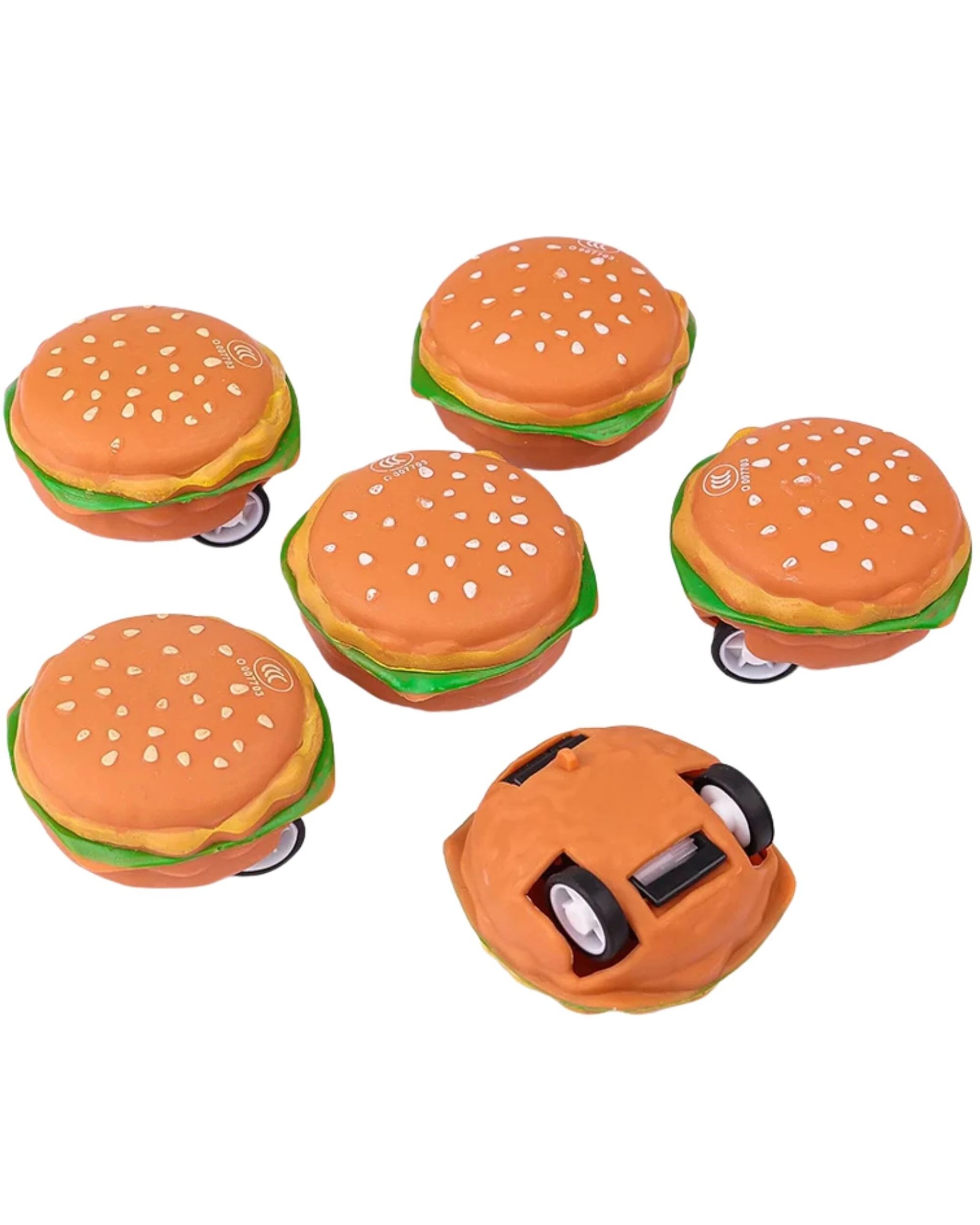 1 Party Maker Pack of 6 Pull Back Hamburger Toys - Multi, 1 of 4