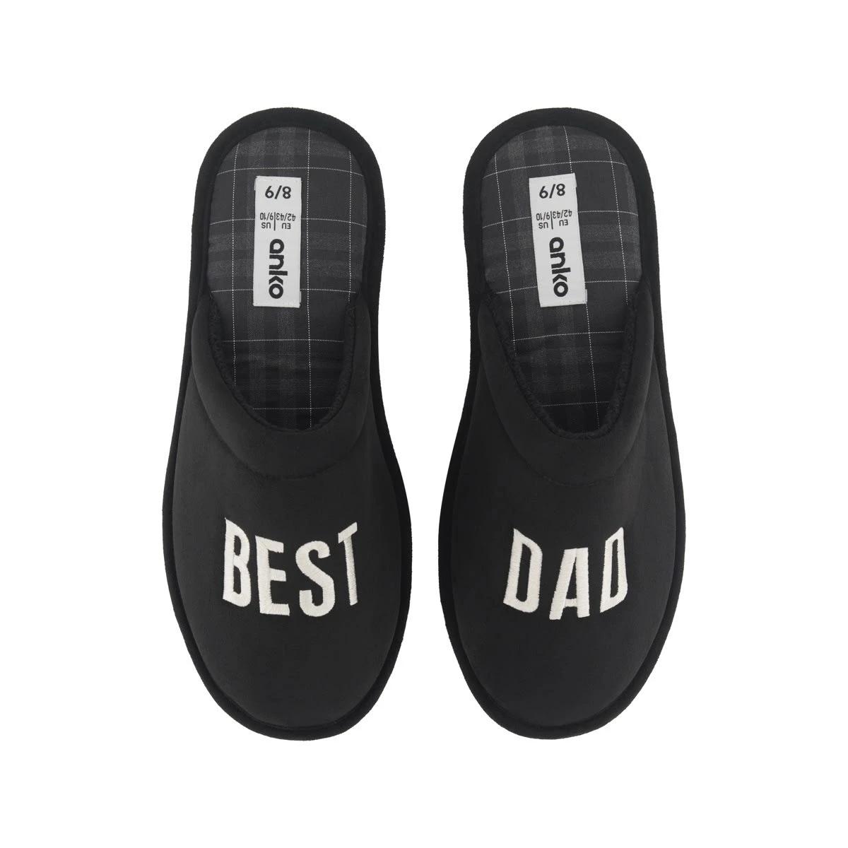 2 Best Dad Slipper Scuffs BLACK BEST DAD, 2 of 3