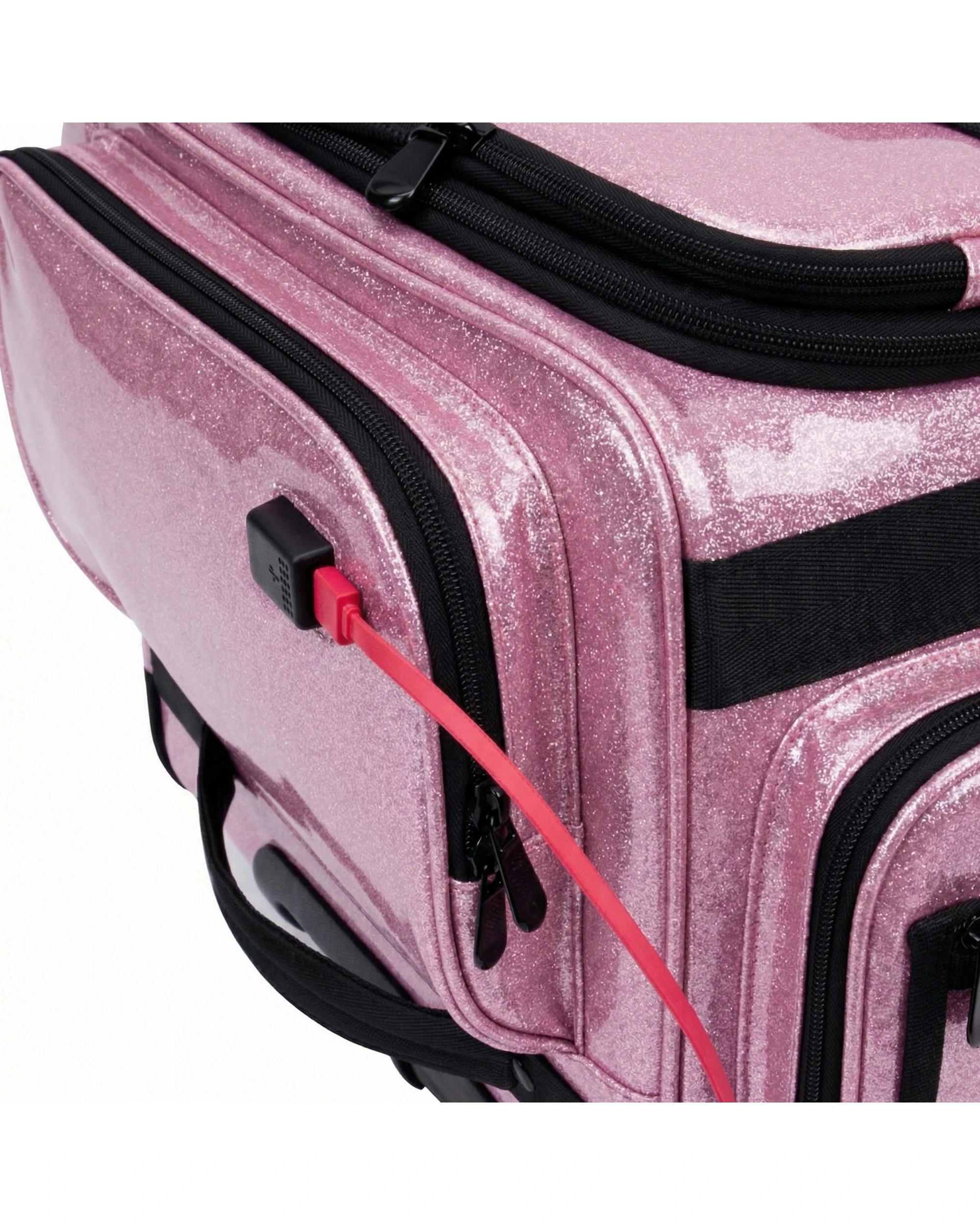 4 Advwin 26" Rolling Dance Bag with Instant Changing Design Sparkling - Pink, 4 of 9