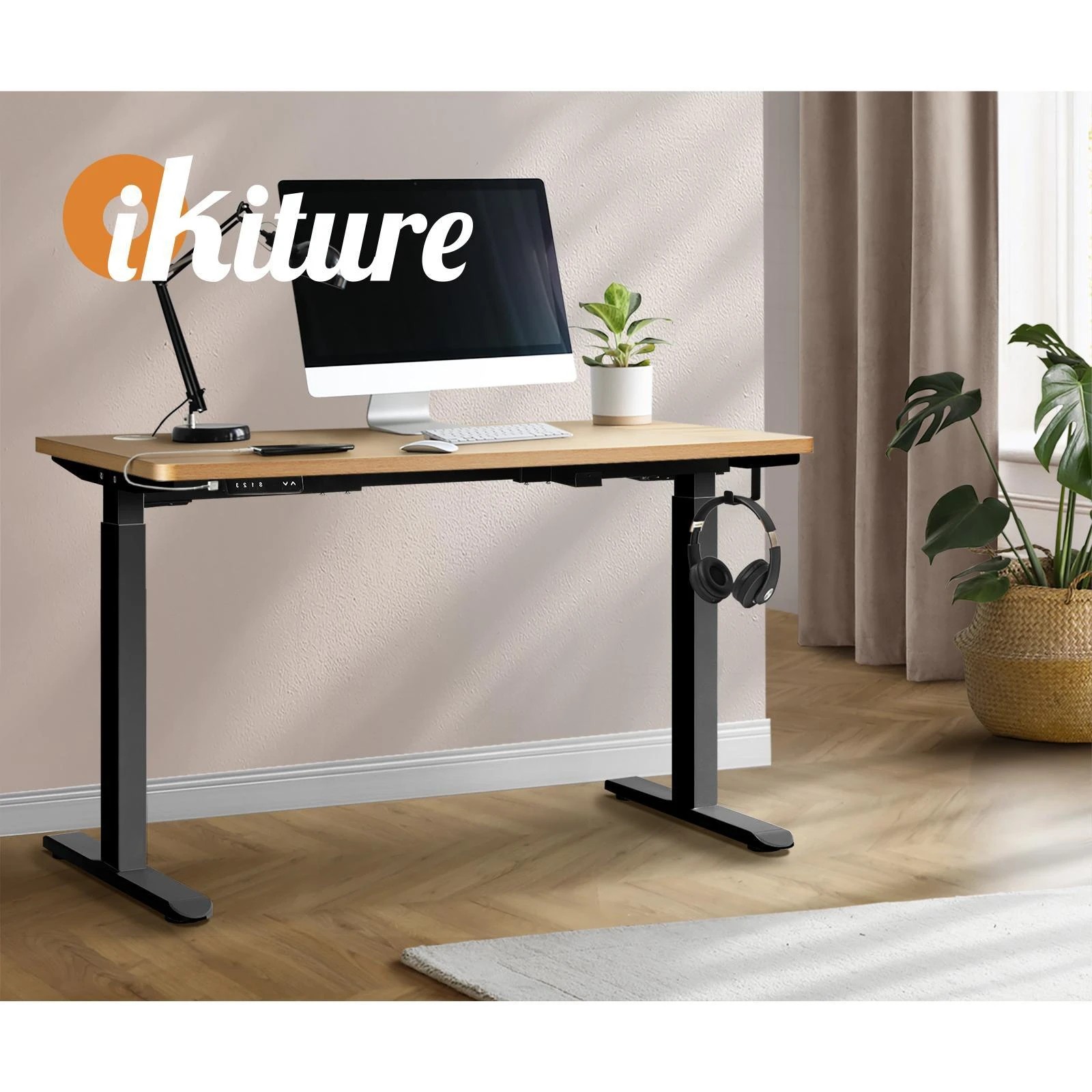 3 Oikiture 150cm Electric Standing Desk Dual Motor Desktop
 - Multi, 3 of 4