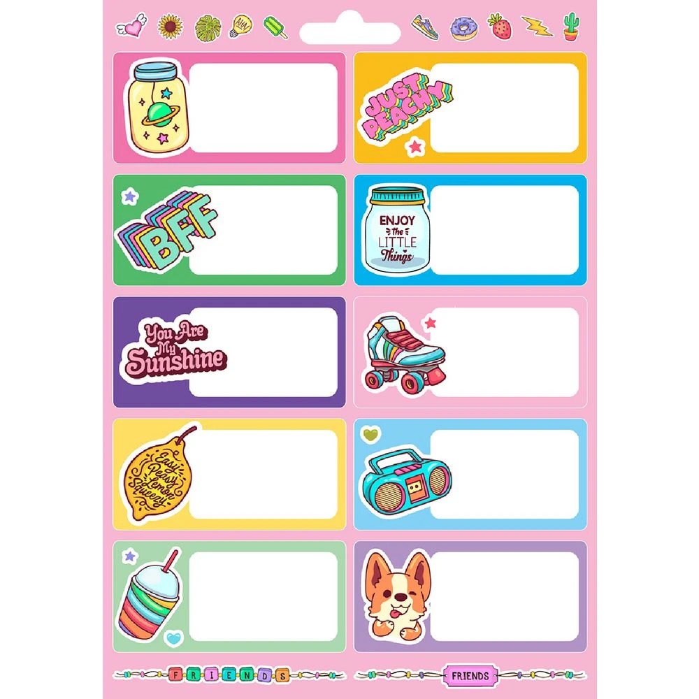 3 Avery Book Labels Retro Cute, 3 of 8