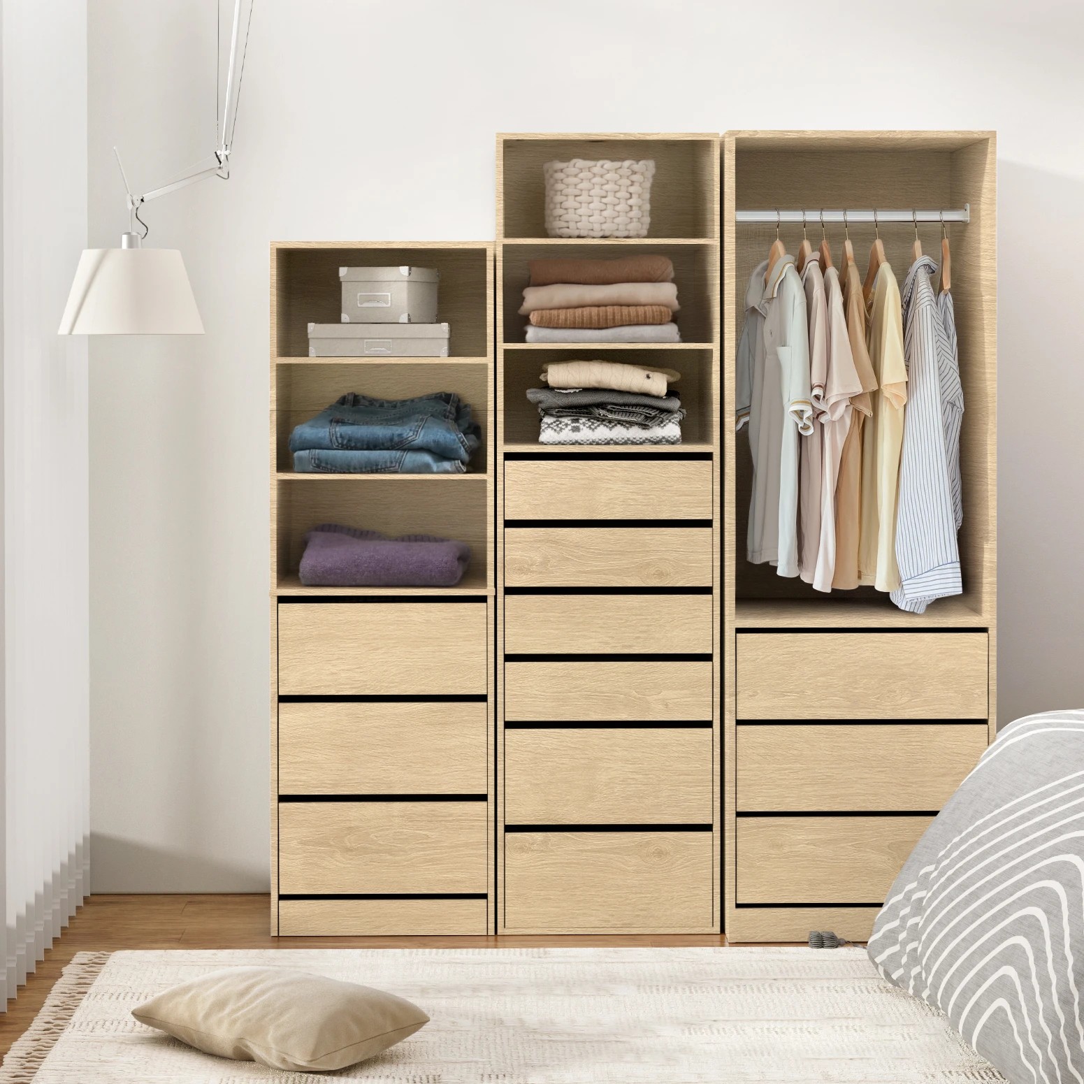 6 Artiss Wardrobe Clothes Closet Storage Organizer - Natural, 6 of 8