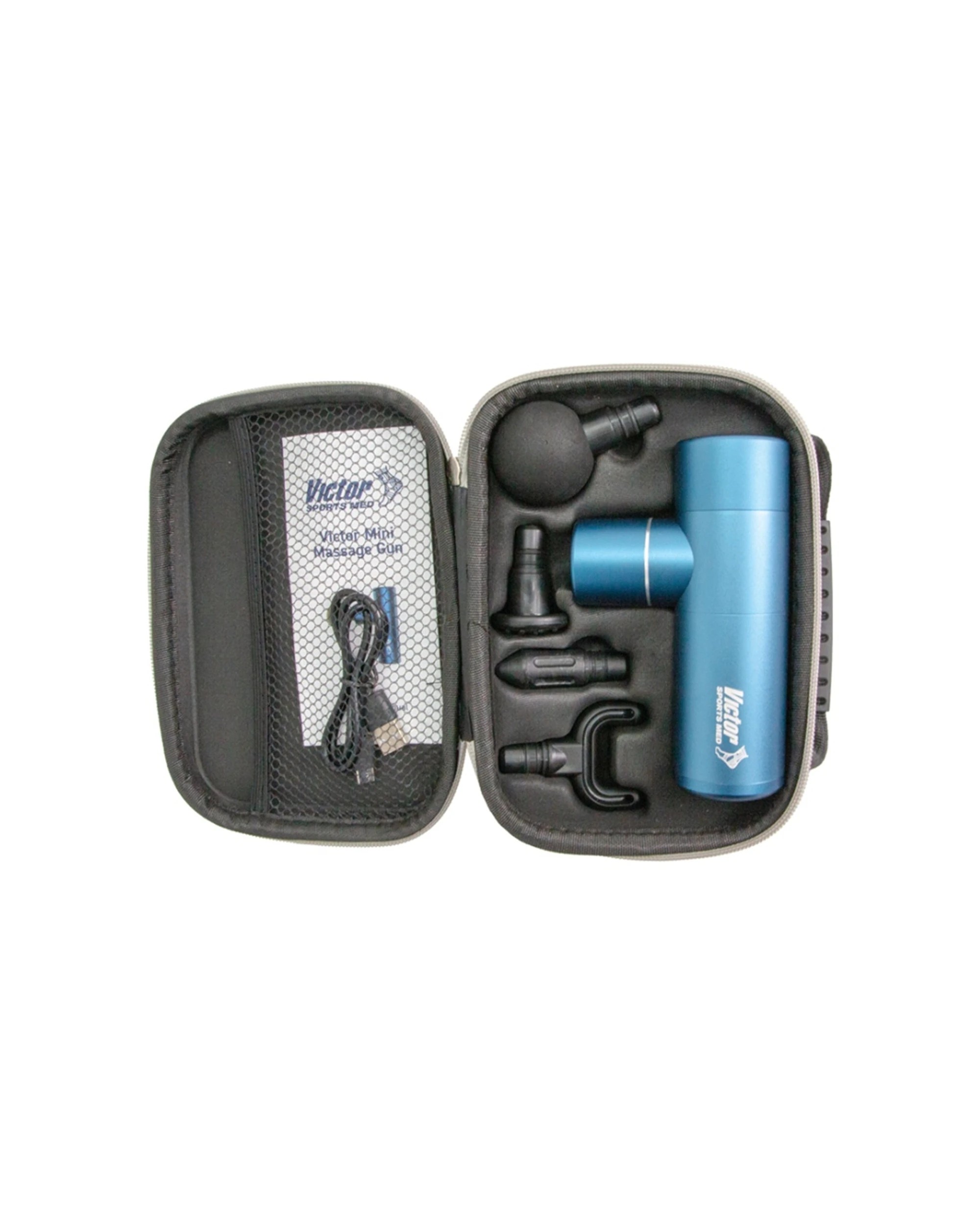 4 Victor Sports Portable Mini Vibration Massage Gun With Adjustable Speeds - Blue, 4 of 4