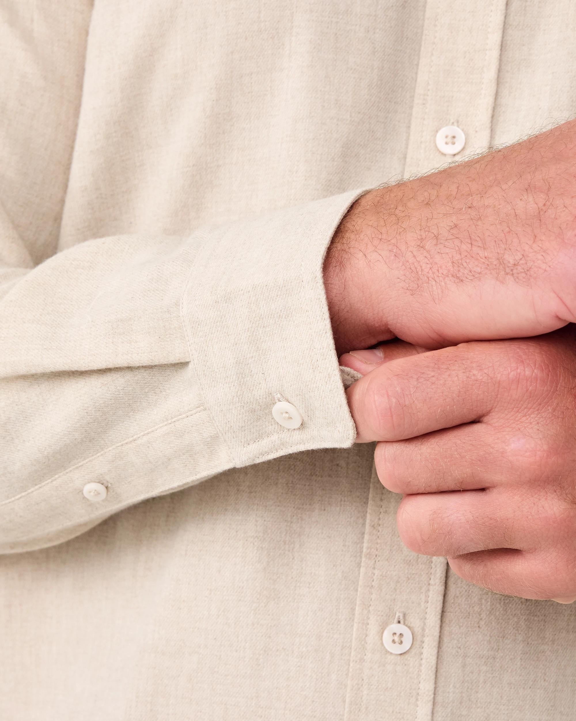 8 Long Sleeve Brushed Shirt Bge Melnge, 8 of 8