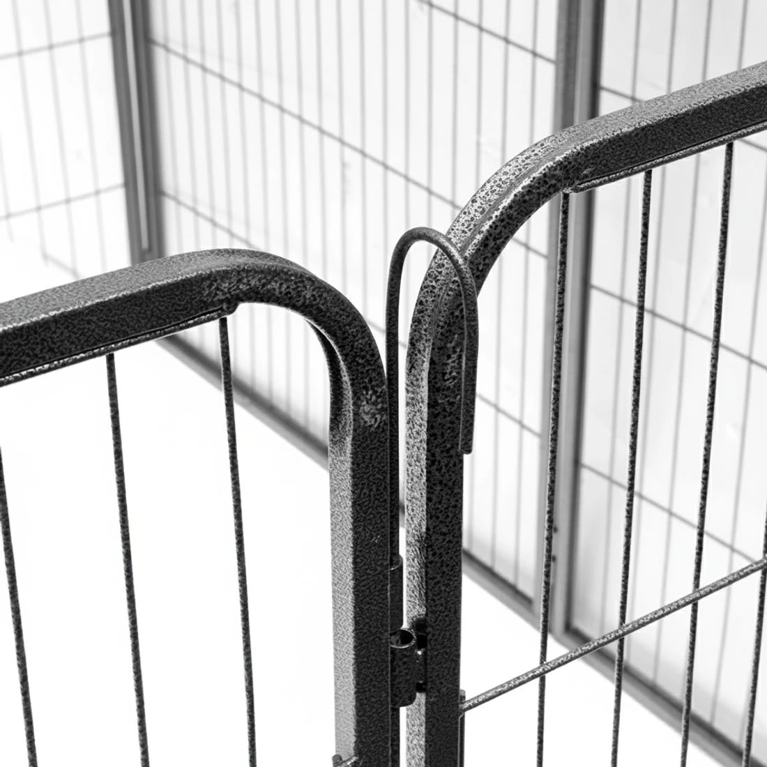 6 i.Pet 40" 8 Panel Dog Playpen Pet Exercise Cage Enclosure Fence Play Pen - Black, 6 of 7