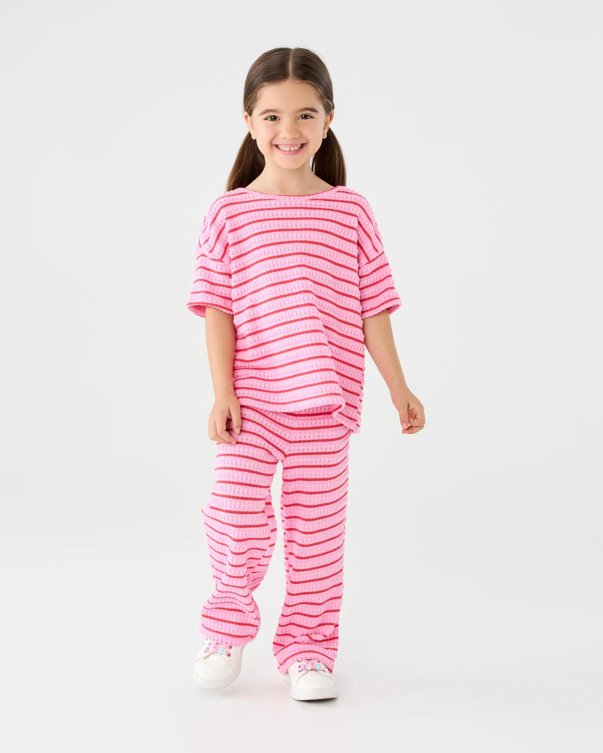 1 Oversized T-shirt and Pants Set Mlti Strps, 1 of 6