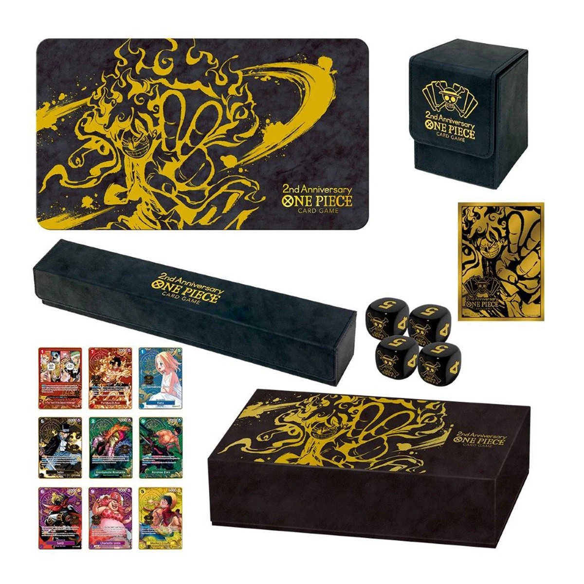 1 Bandai One Piece Card Game Japanese 2nd Anniversary Set english Cards, 1 of 3