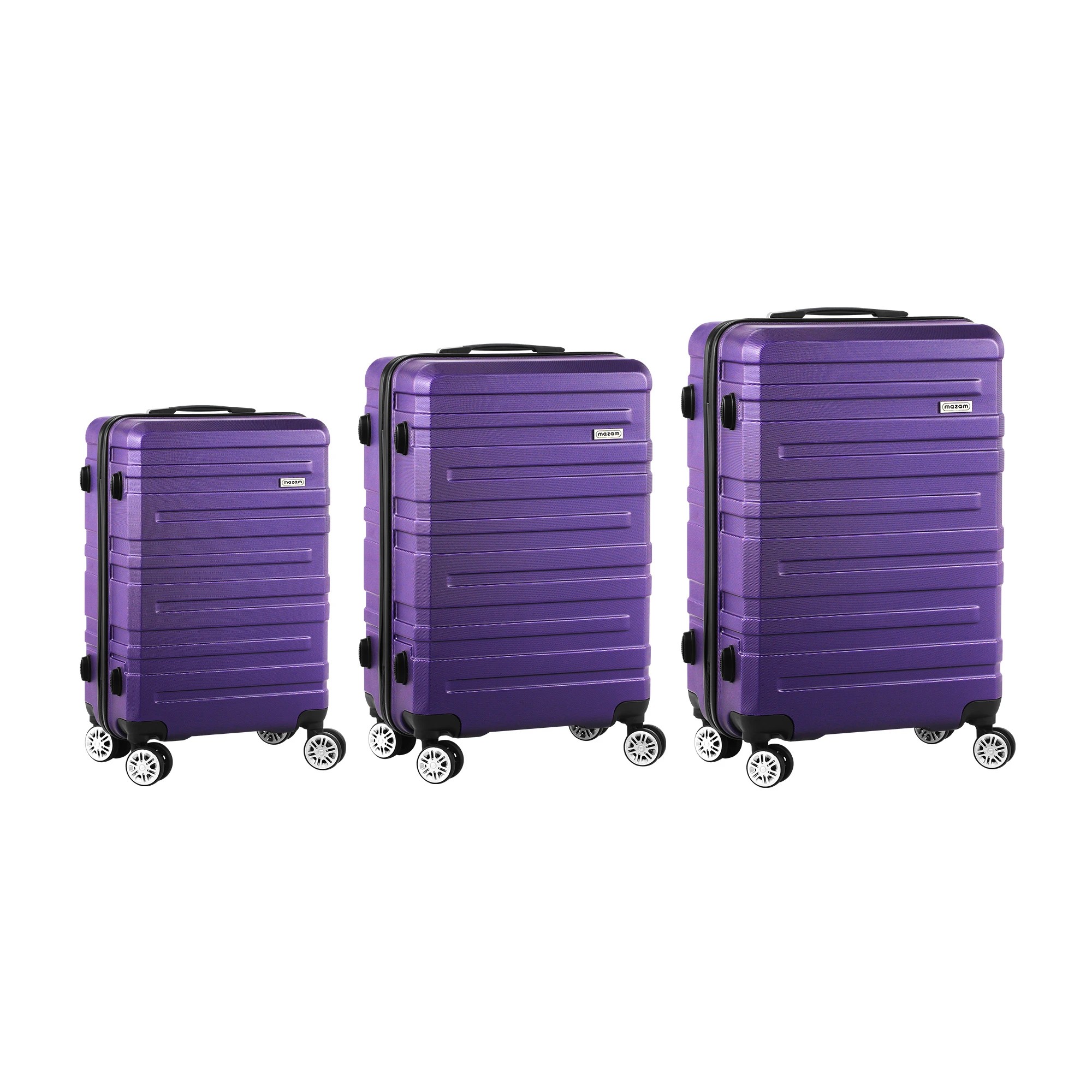 6 Mazam 3PCS Luggage Suitcase Trolley Set Travel TSA Lock ABS Hard Case - Purple, 6 of 9