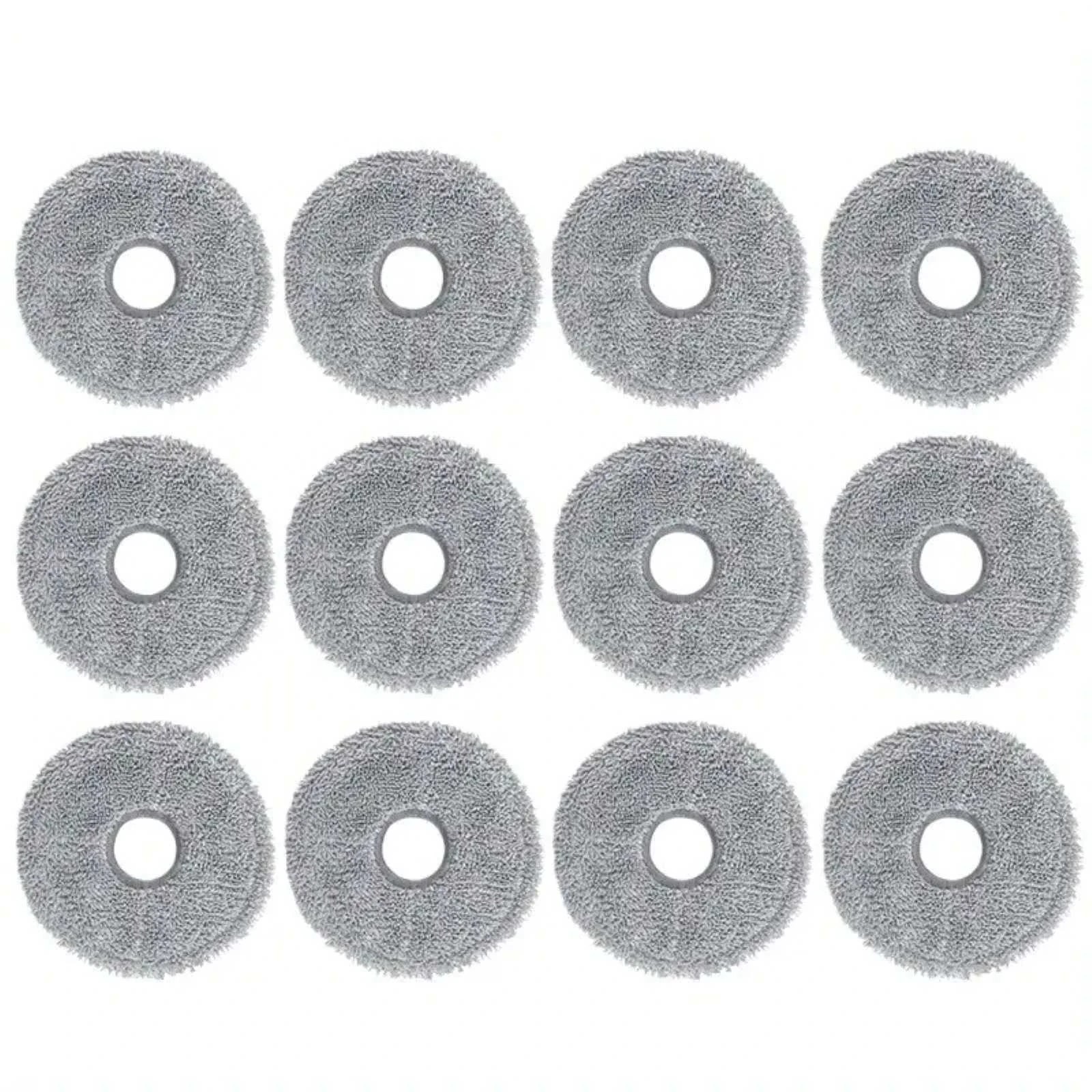 1 Hygieia 12x Mop Pads For Roborock Saros 10R & Z70 Series Robot Vacuum Cleaners - Grey, 1 of 4