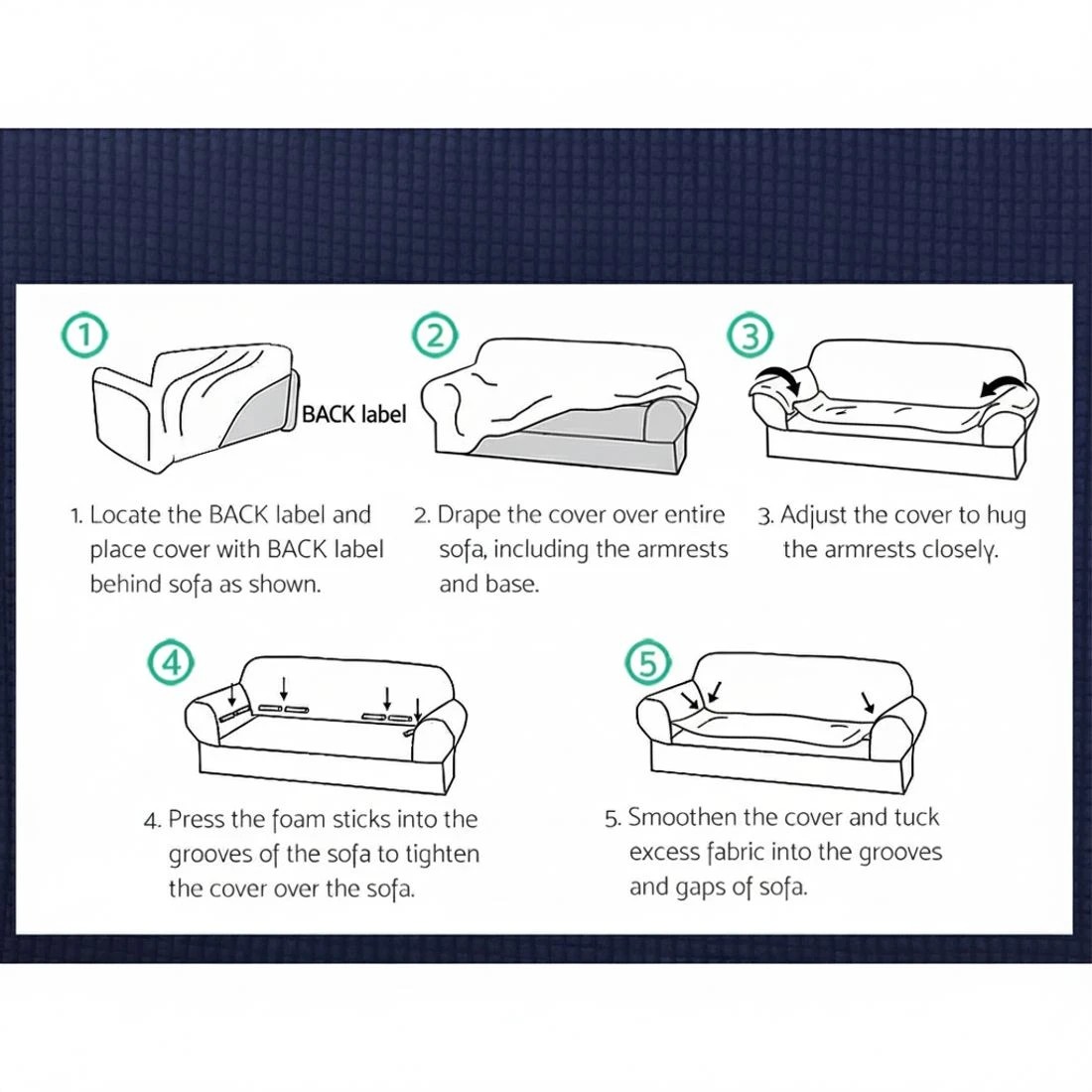 4 Artiss Sofa Cover Couch Covers 3 Seater High Stretch - Grey, 4 of 7