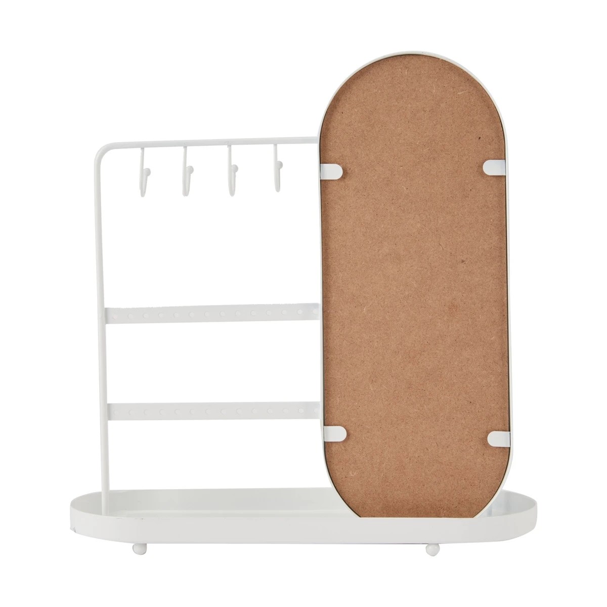 4 Jewellery Storage with Mirror - White, 4 of 7