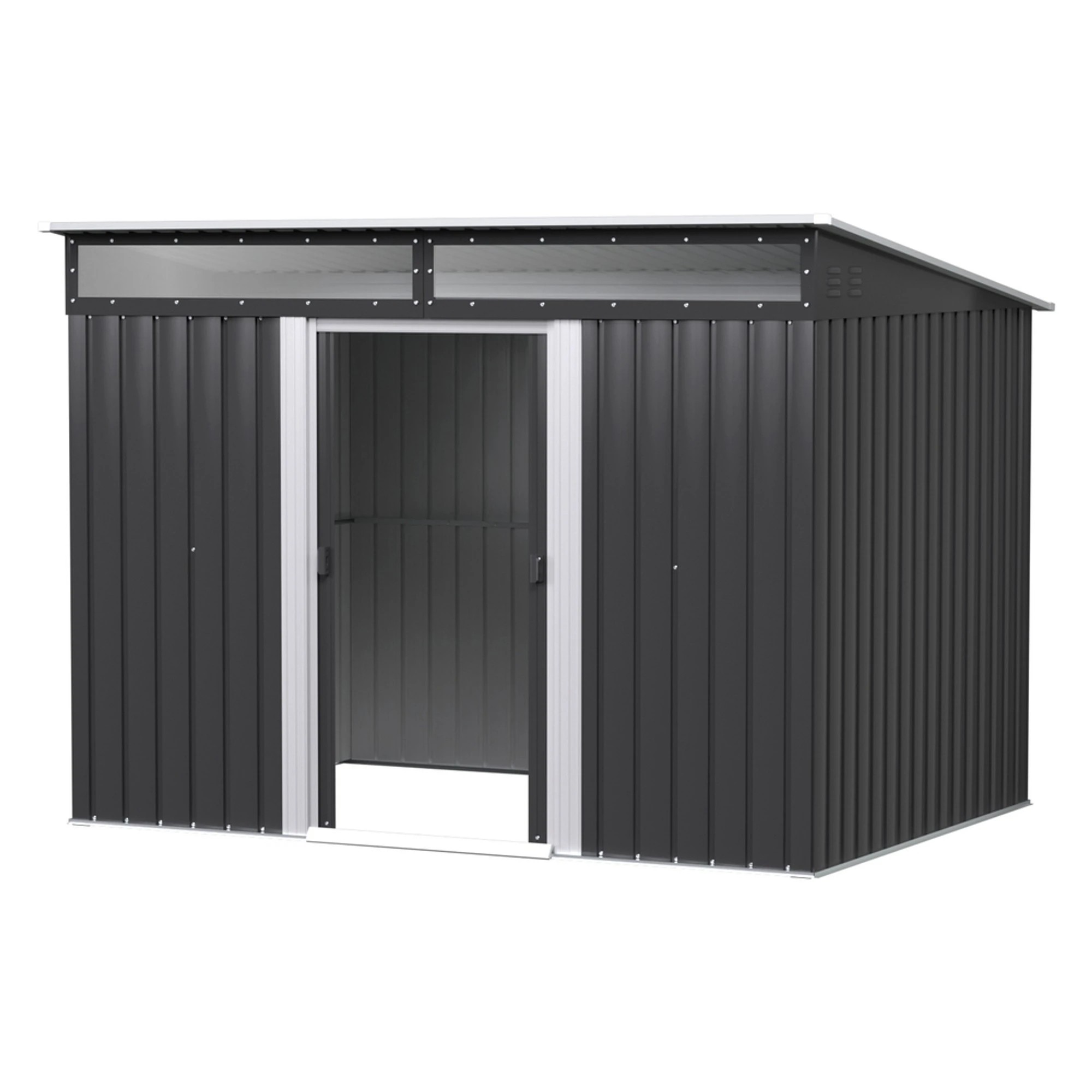 1 Giantz Garden Shed Outdoor Storage Tool Sheds Workshop House Shelter - Black, 1 of 8
