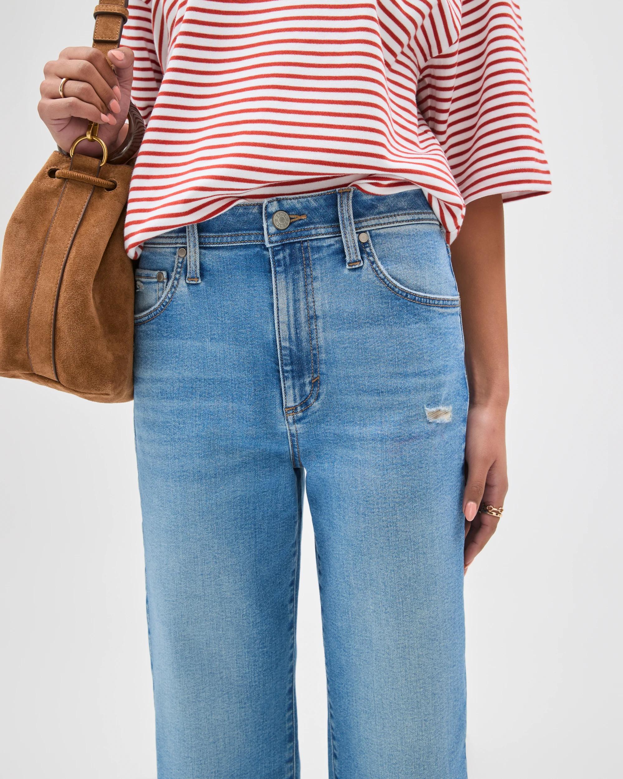5 Target Denim Tara Slim Fit Straight Leg Cropped Denim Jeans MID WORN INDIGO, 5 of 7