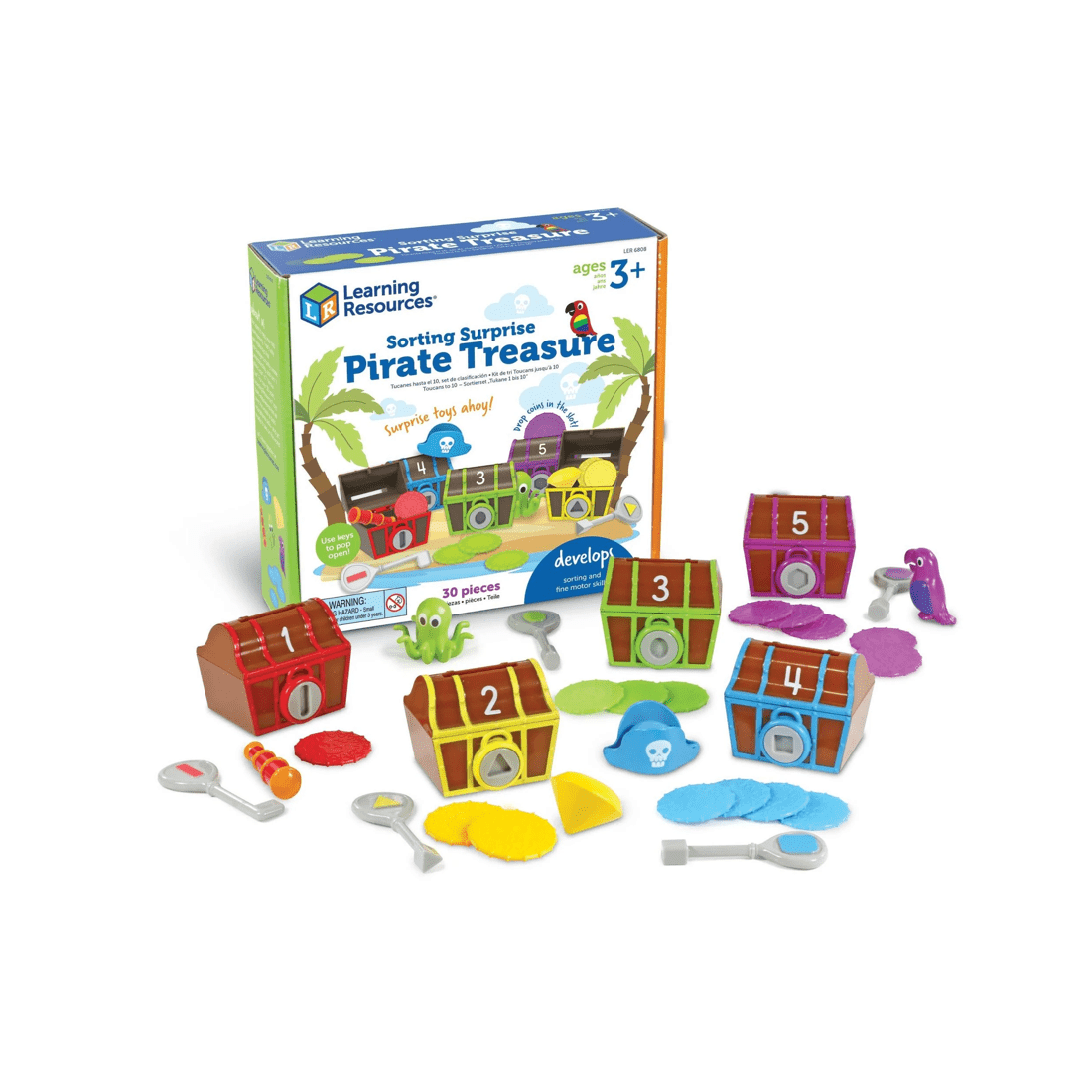 1 Learning Resources Sorting Surprise Pirate Treasure Playset, 1 of 5